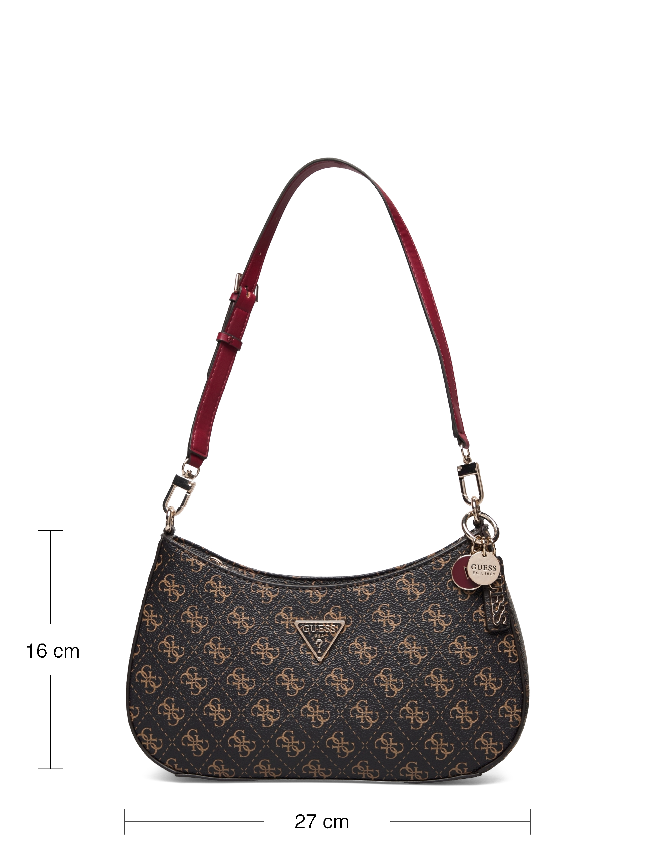 GUESS - NOELLE TOP ZIP SHOULDER BAG - brown - 5