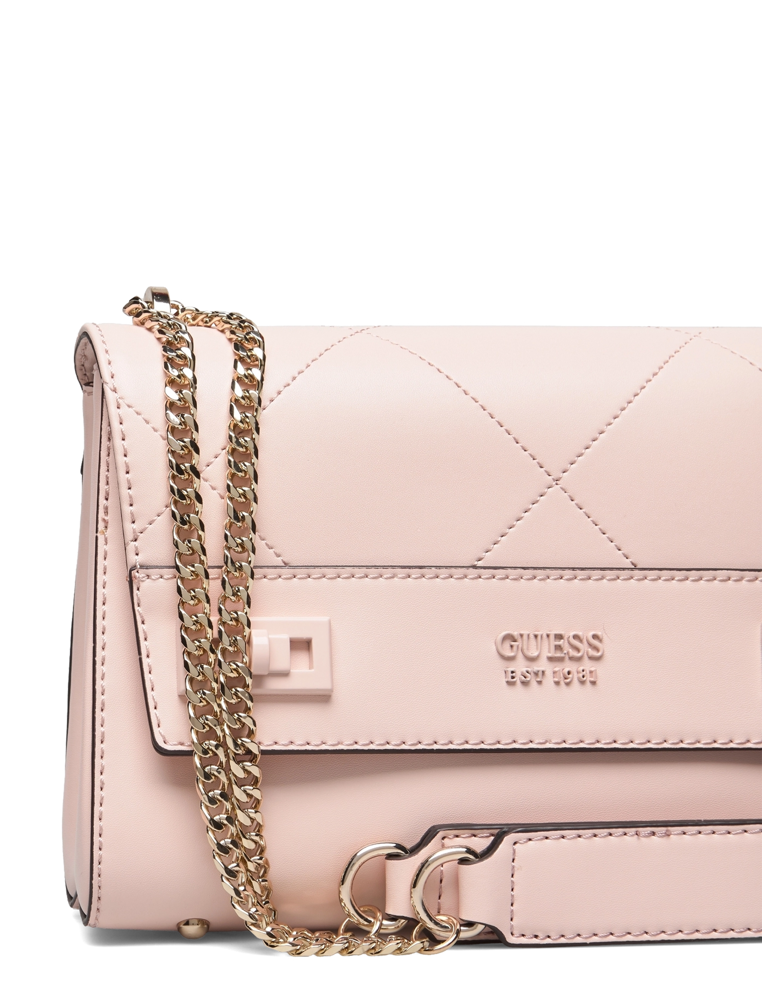 GUESS - KATEY FLAP SHOULDER BAG - powder pink - 3