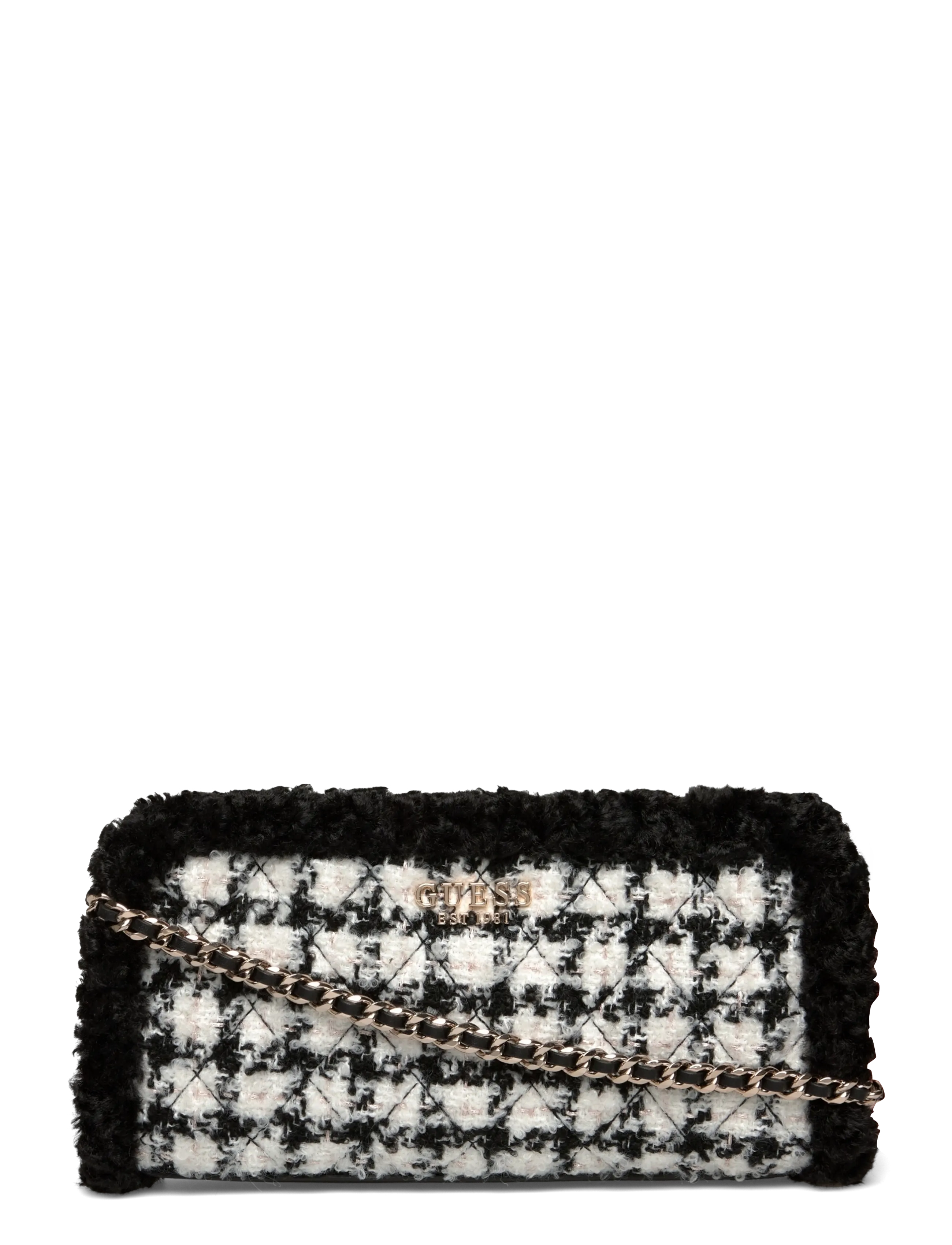 GUESS CRISTI TOP ZIP CROSSBODY - Bags - BLACK MULTI / black