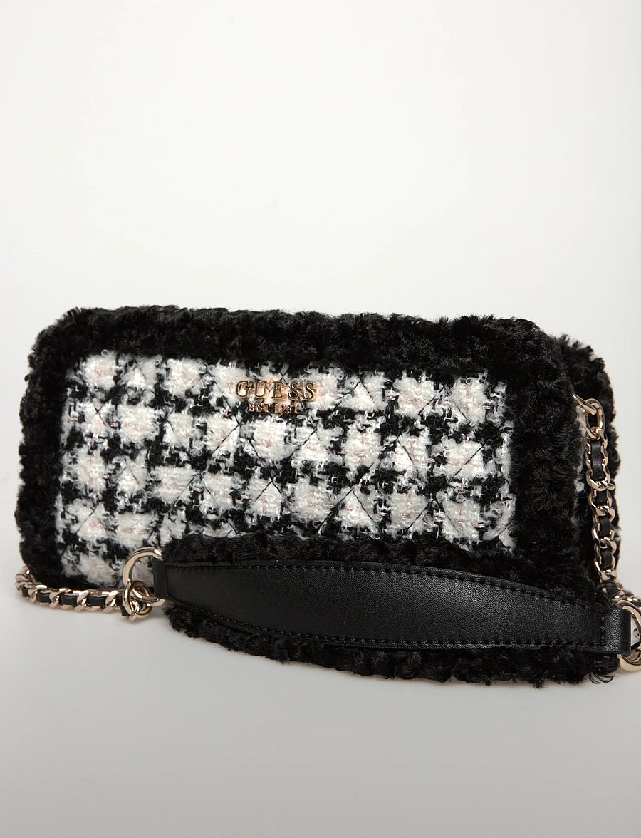 GUESS - CRISTI TOP ZIP CROSSBODY - Üleõlakotid - black multi - 3