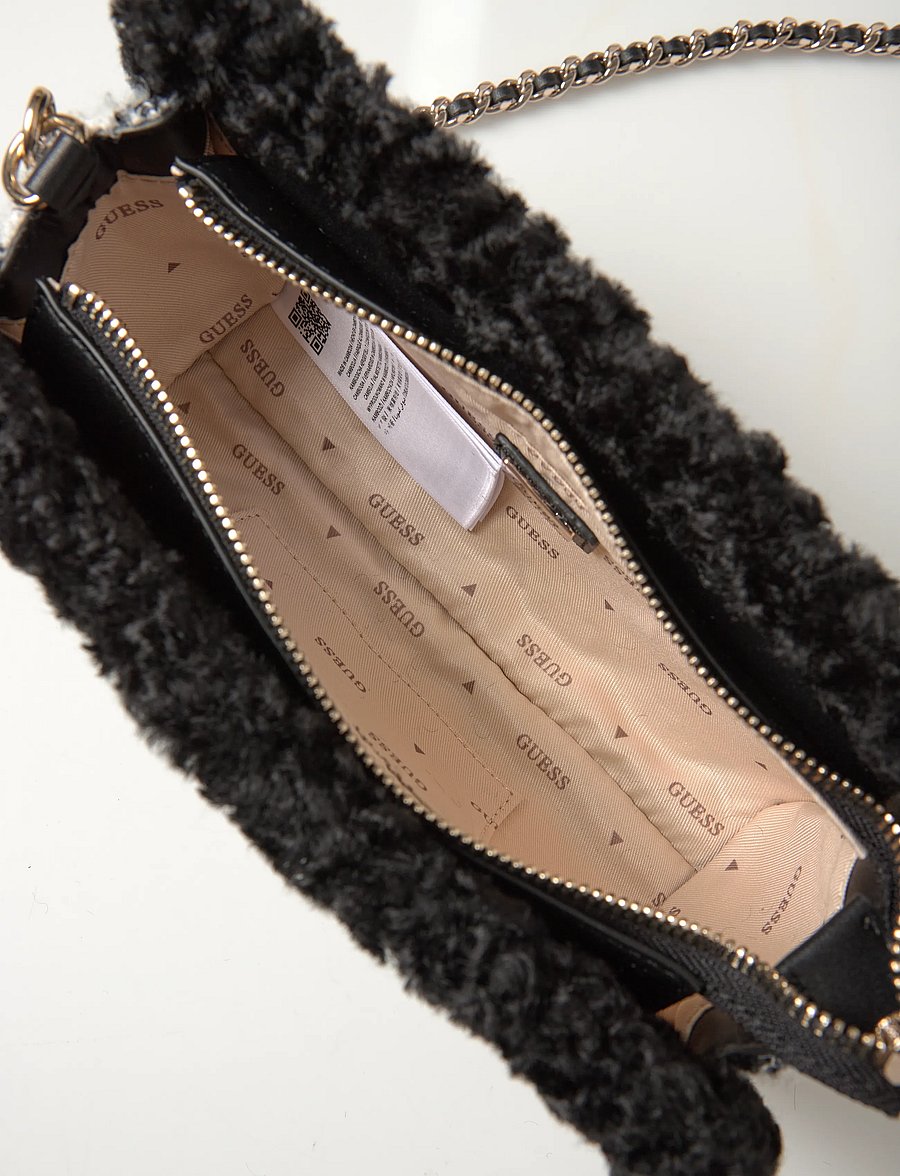 GUESS - CRISTI TOP ZIP CROSSBODY - Üleõlakotid - black multi - 4