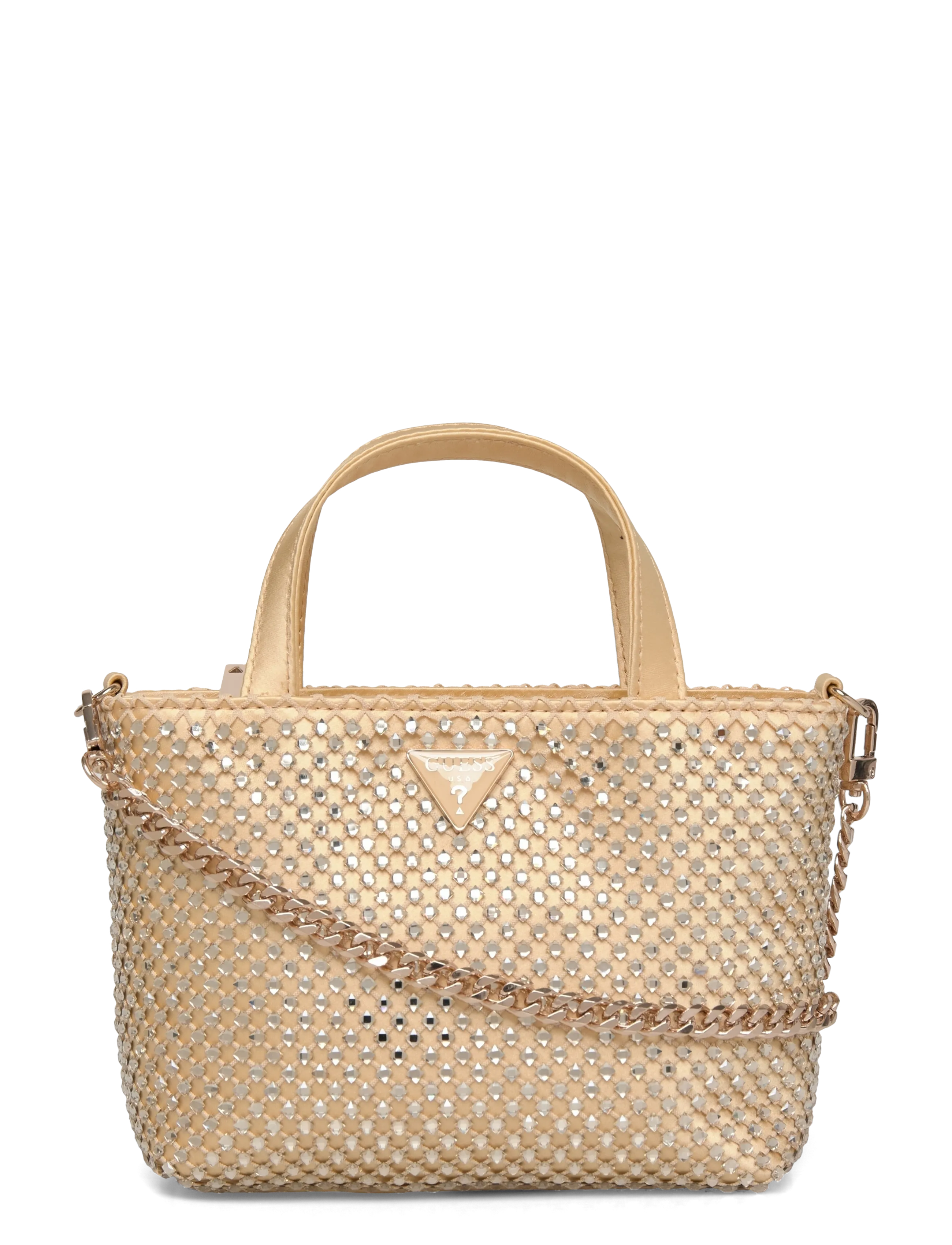 GUESS TASMIN MINI TOTE - Handtassen - GOLD / gold