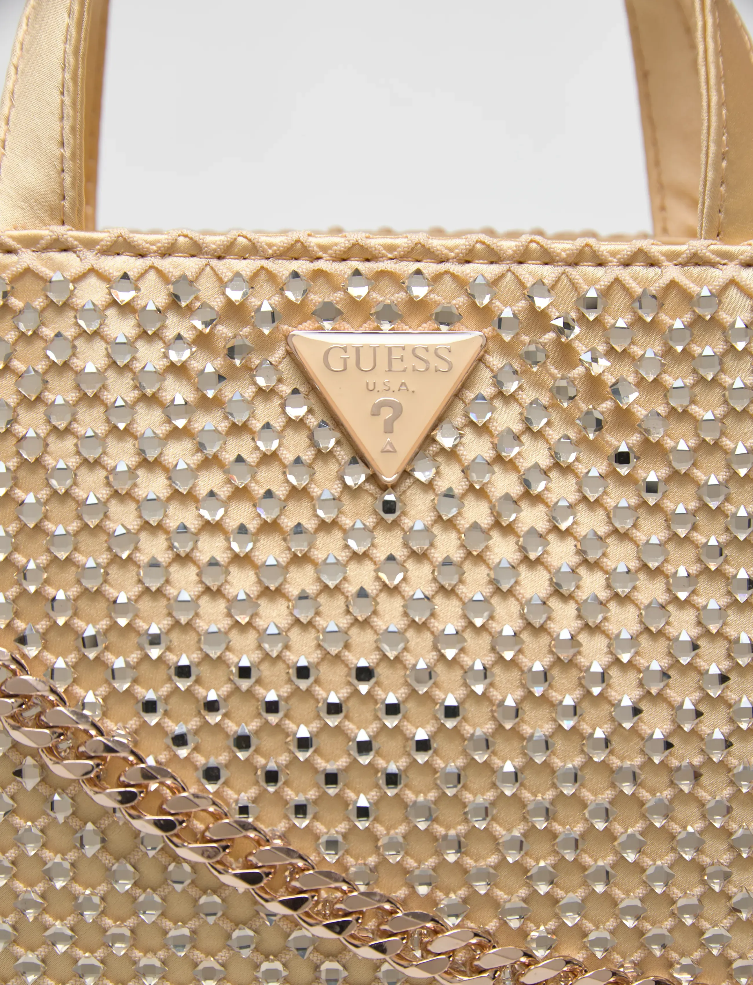 GUESS - TASMIN MINI TOTE - totes - gold - 4