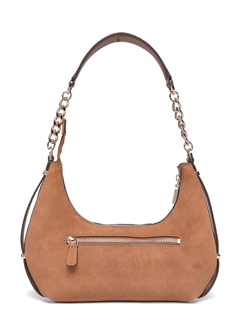 GUESS - ERENIA TOP ZIP SHOULDER BAG - erilised sündmused - cognac multi - 1
