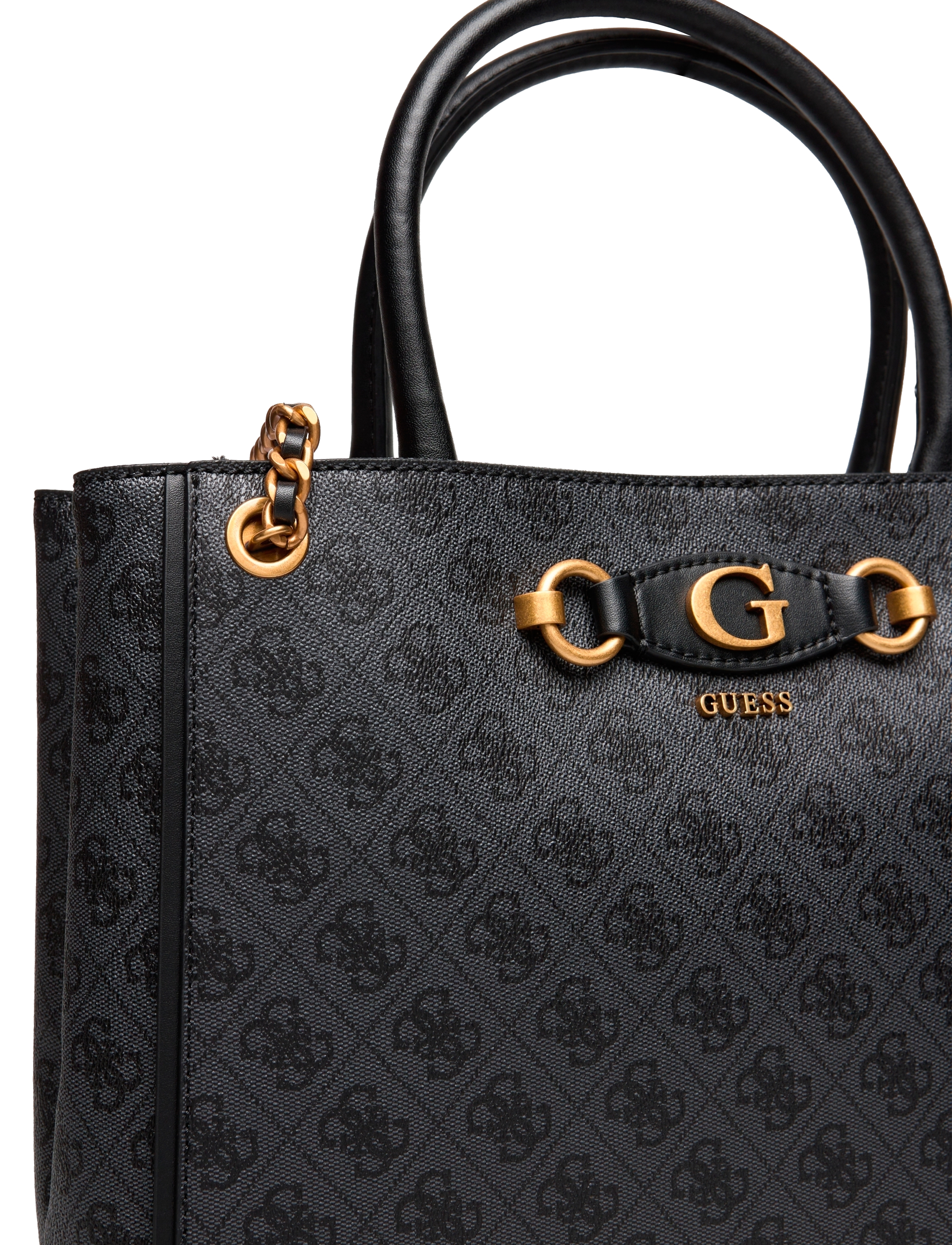 GUESS - IZZY HIGH SOCIETY CARRYALL - coal logo - 3