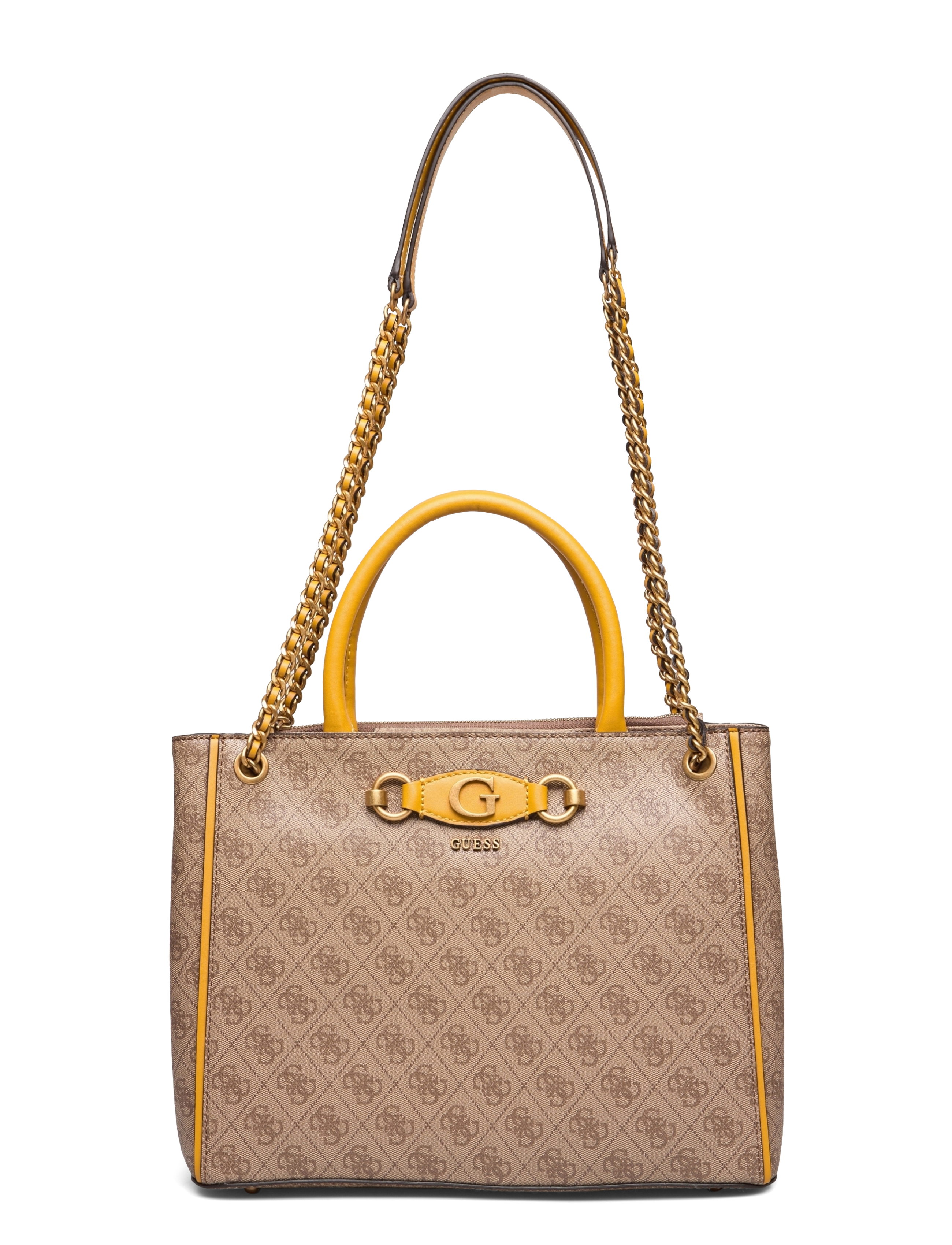 IZZY HIGH SOCIETY CARRYALL - LATTE LOGO/YELLOW