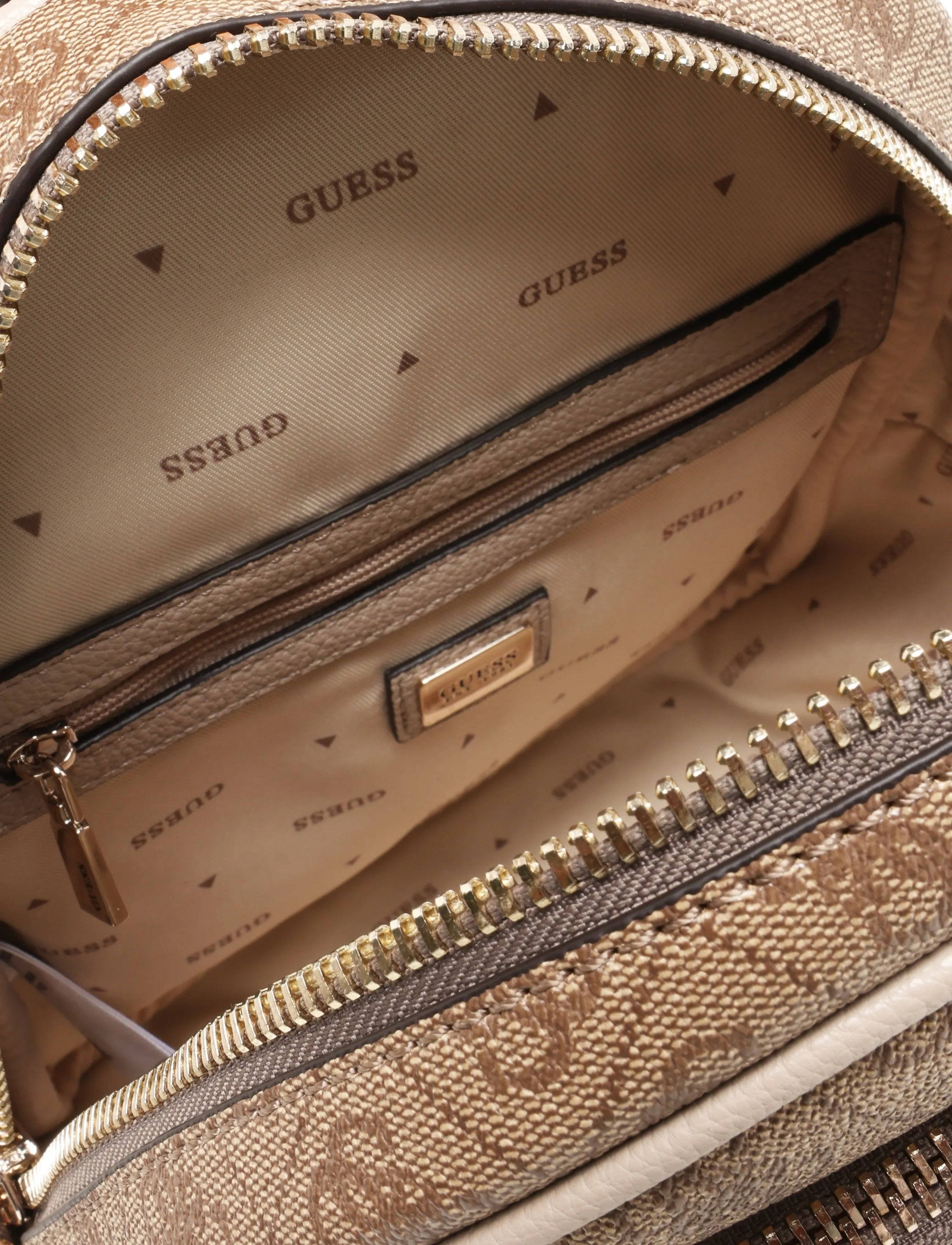 GUESS - MANHATTAN II BACKPACK - latte logo - 4