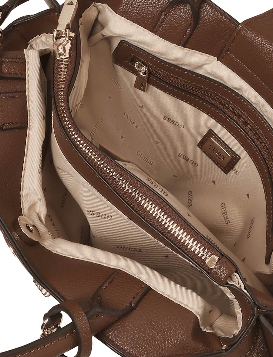 GUESS - LINDSEY GIRLFRIEND SATCHEL - special occasions - latte logo - 3
