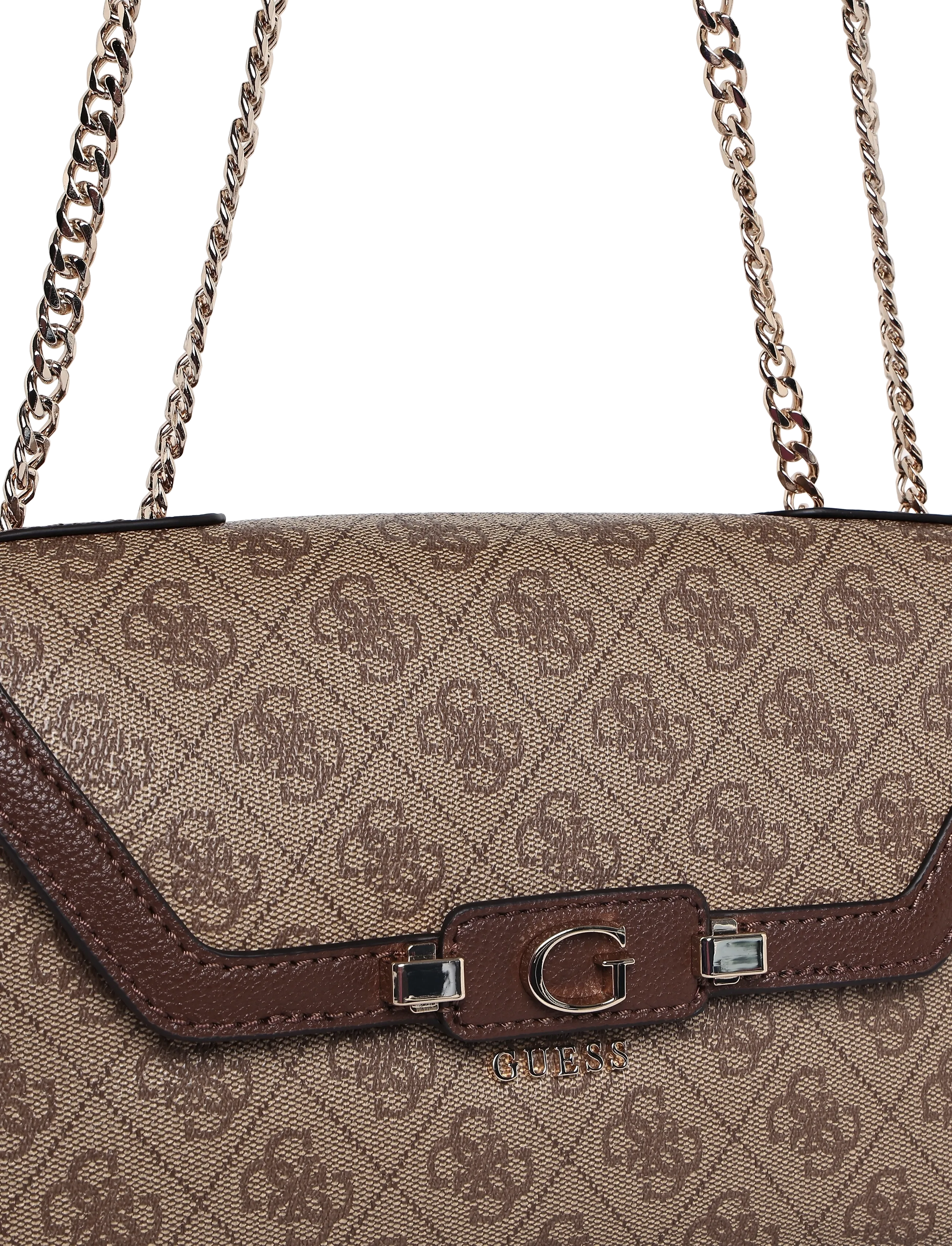 GUESS - LINDSEY CONVERTIBLE XBODY FLAP - igapäevane stiil - latte logo - 2