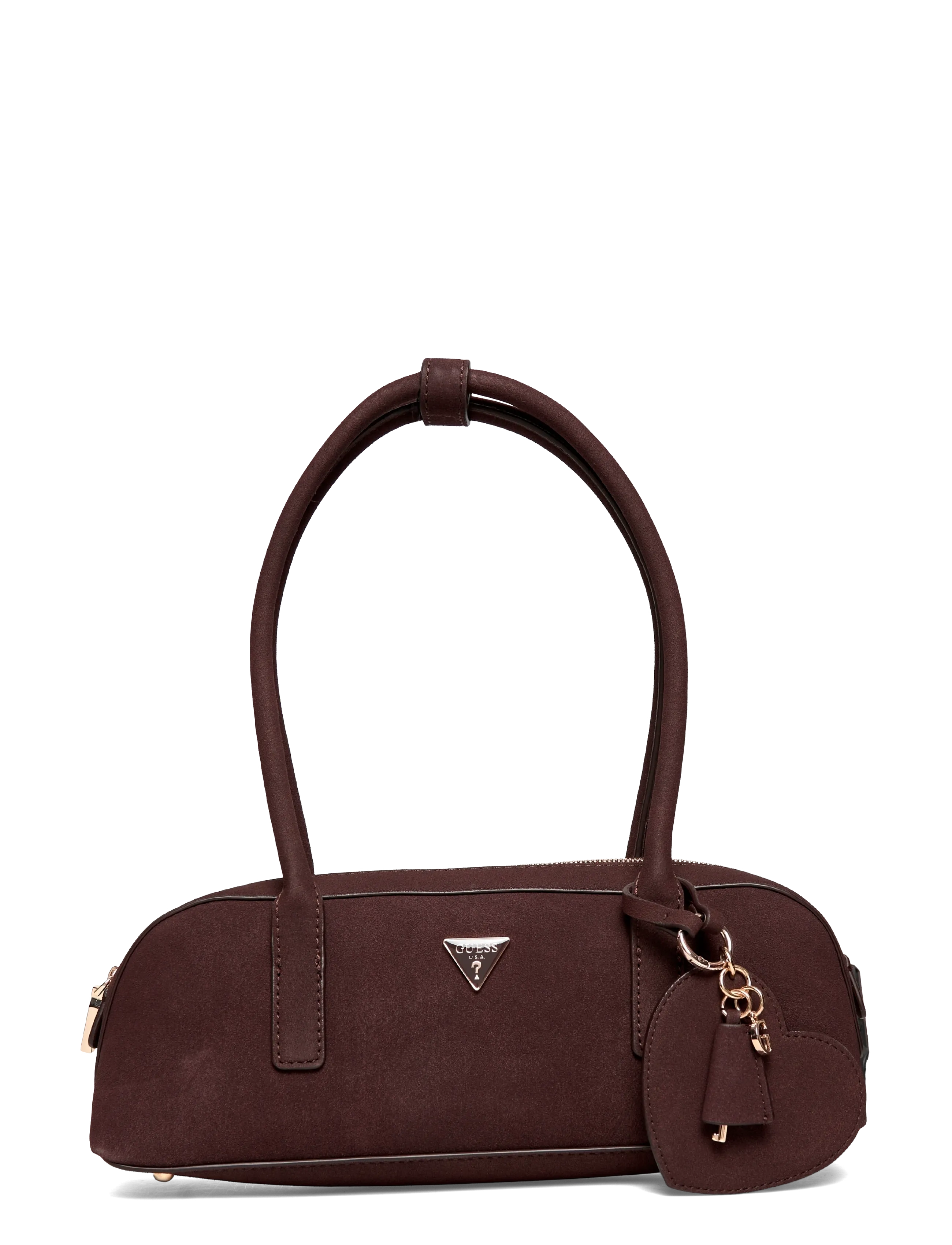GUESS Isobel Sml Shoulder Satchel, One Size, Bags, Braun - Top Handle Frauen