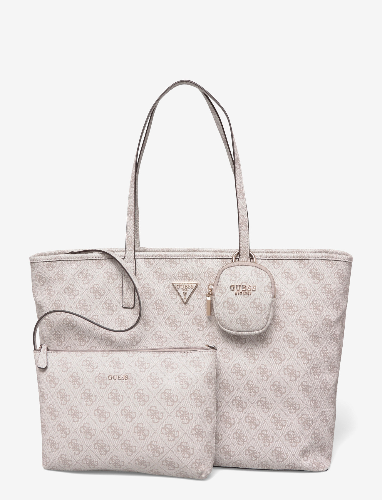 GUESS - POWER PLAY II LARGE TECH TOTE - shoppere - dark taupe logo - 0