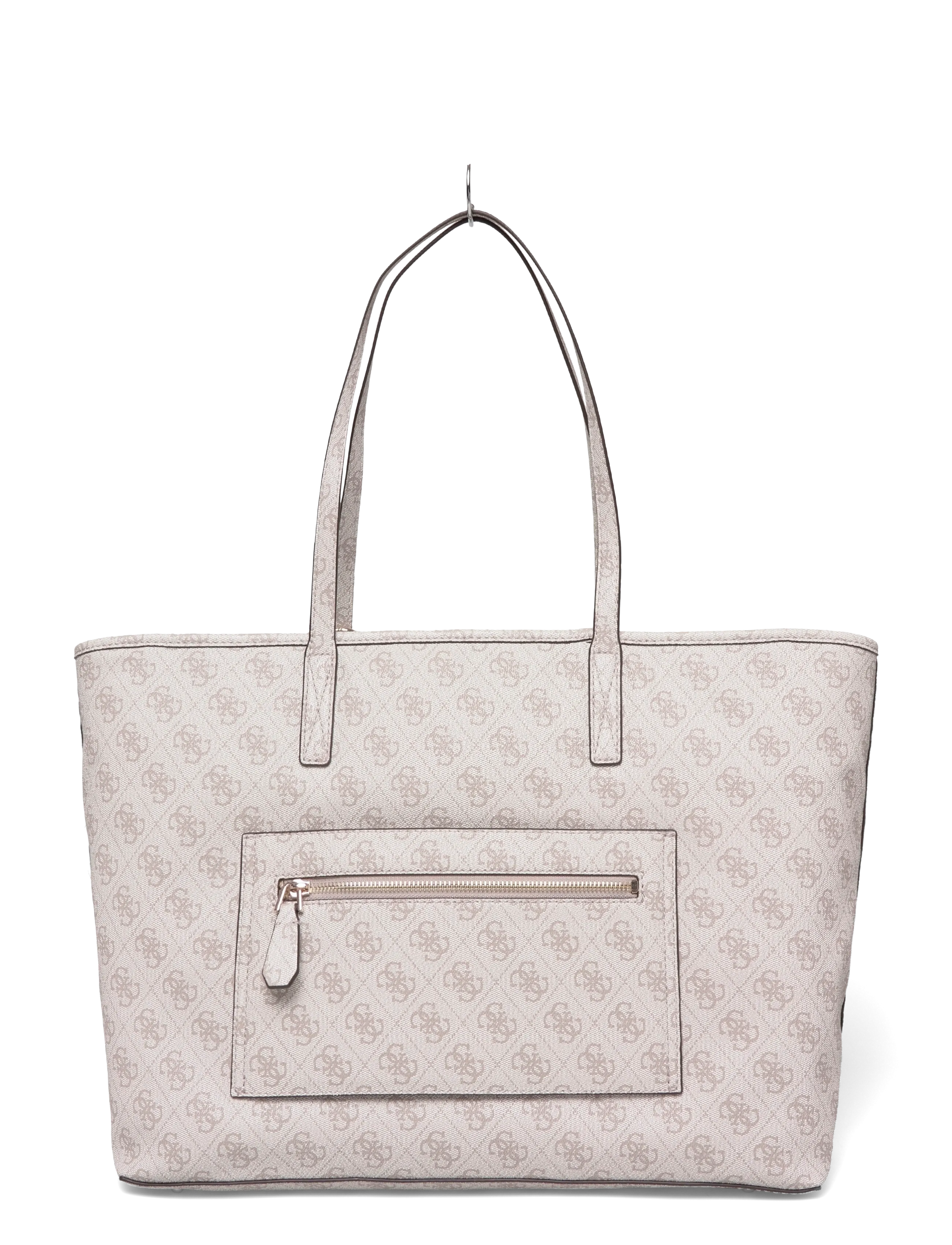 GUESS - POWER PLAY II LARGE TECH TOTE - tote bags - dark taupe logo - 1
