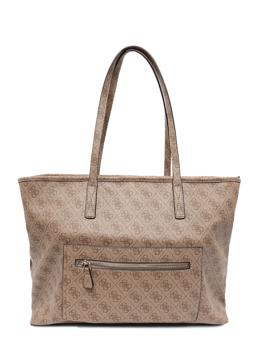 GUESS - POWER PLAY II LARGE TECH TOTE - shoppingväskor - latte logo - 1