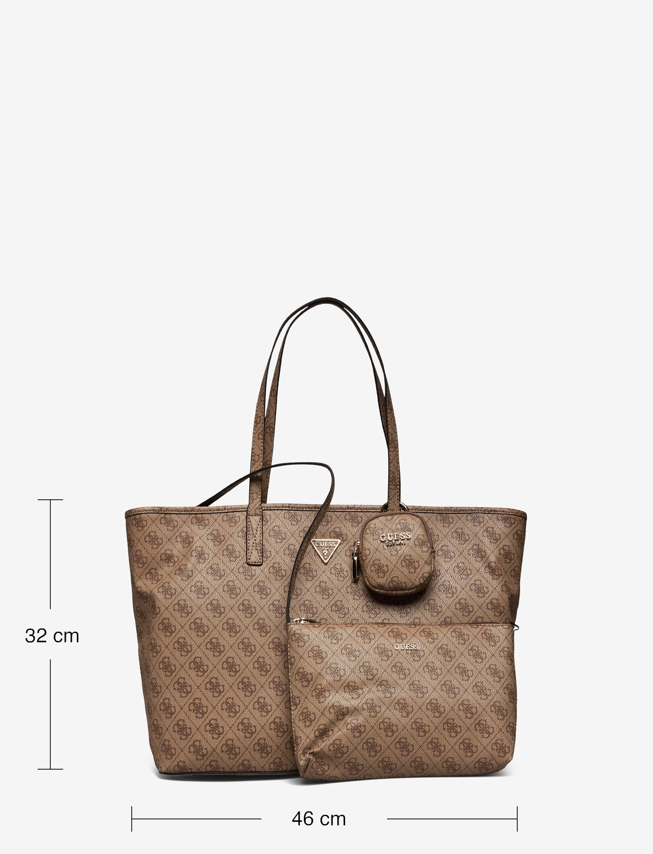 GUESS - POWER PLAY LARGE TECH TOTE - latte logo - 5