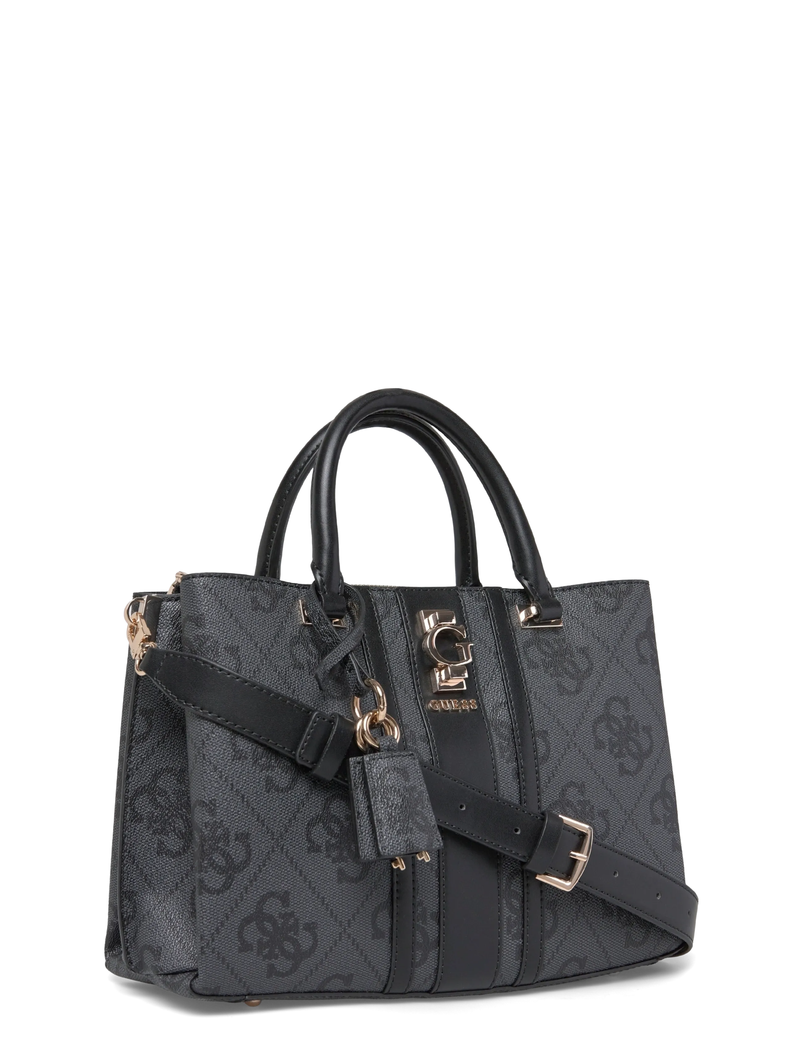 GUESS - ERENIA GIRLFRIEND SATCHEL - coal logo - 2