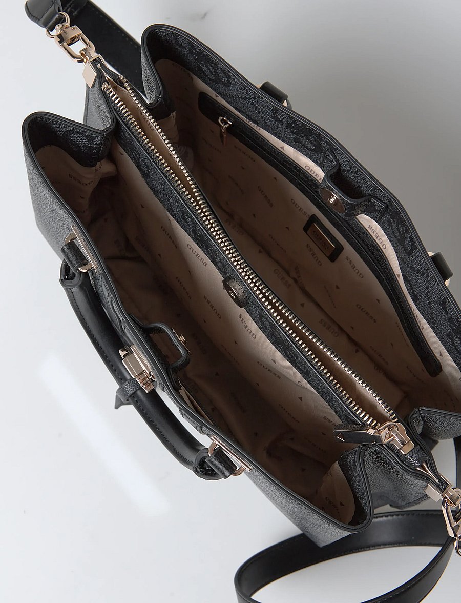 GUESS - ERENIA GIRLFRIEND SATCHEL - coal logo - 4