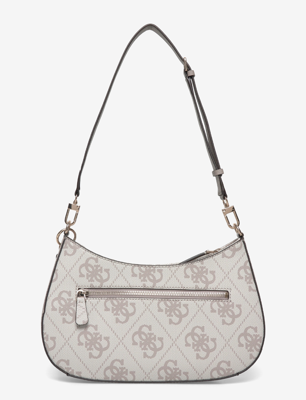 GUESS - NOELLE II TOP ZIP SHOULDER BAG - hverdagsstil - dark taupe logo - 1