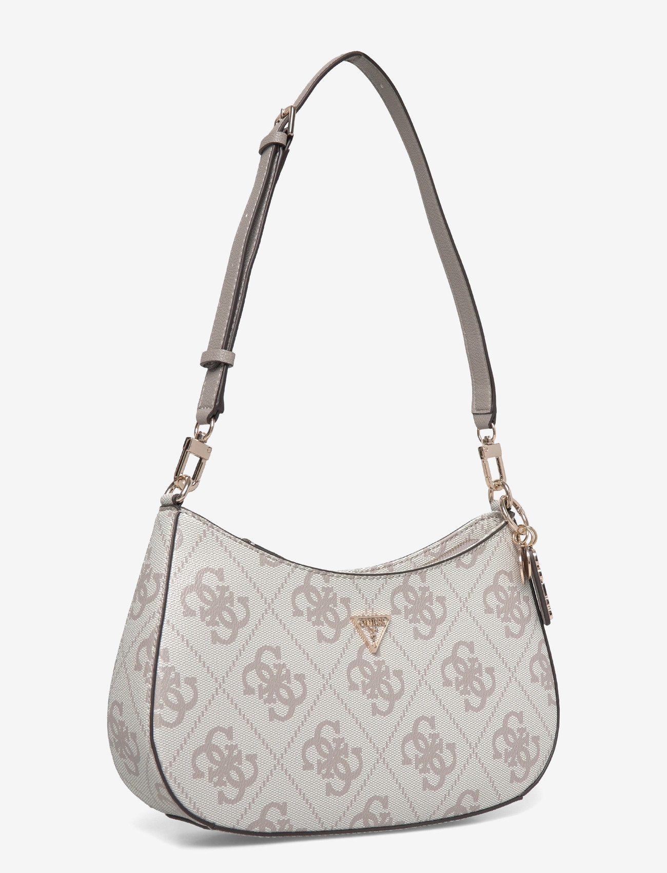 GUESS - NOELLE II TOP ZIP SHOULDER BAG - hverdagsstil - dark taupe logo - 2