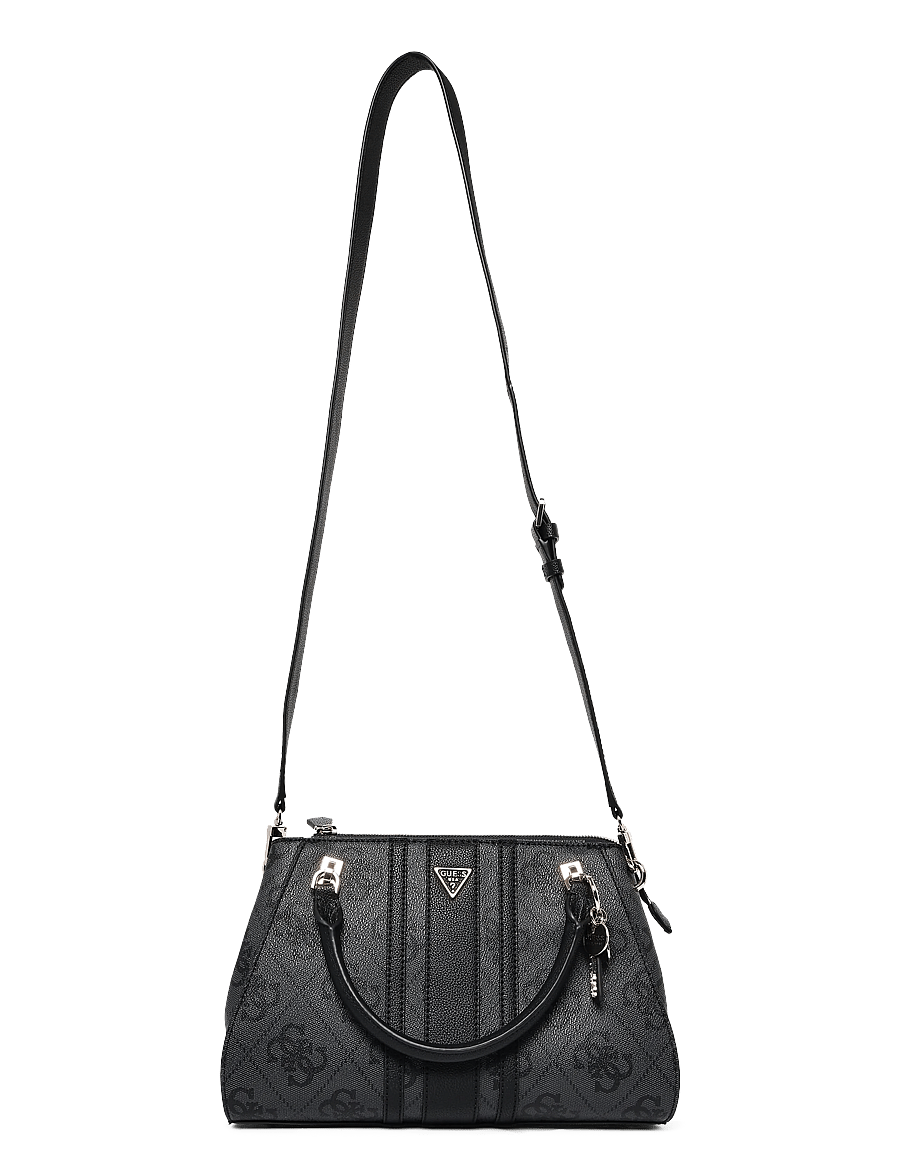 GUESS - NOELLE II LUXURY SATCHEL - alltags-style - coal logo - 0