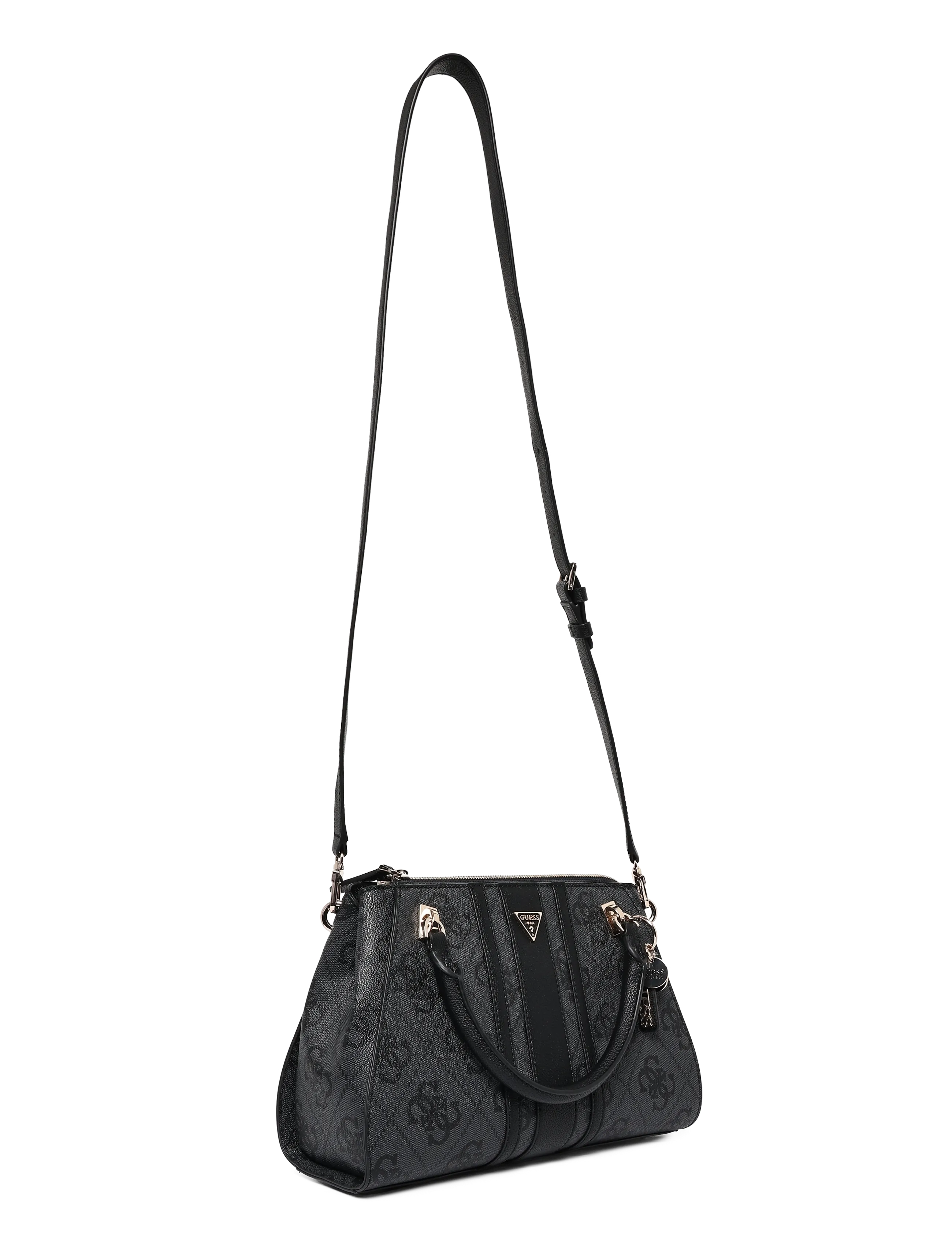 GUESS - NOELLE II LUXURY SATCHEL - alltags-style - coal logo - 2