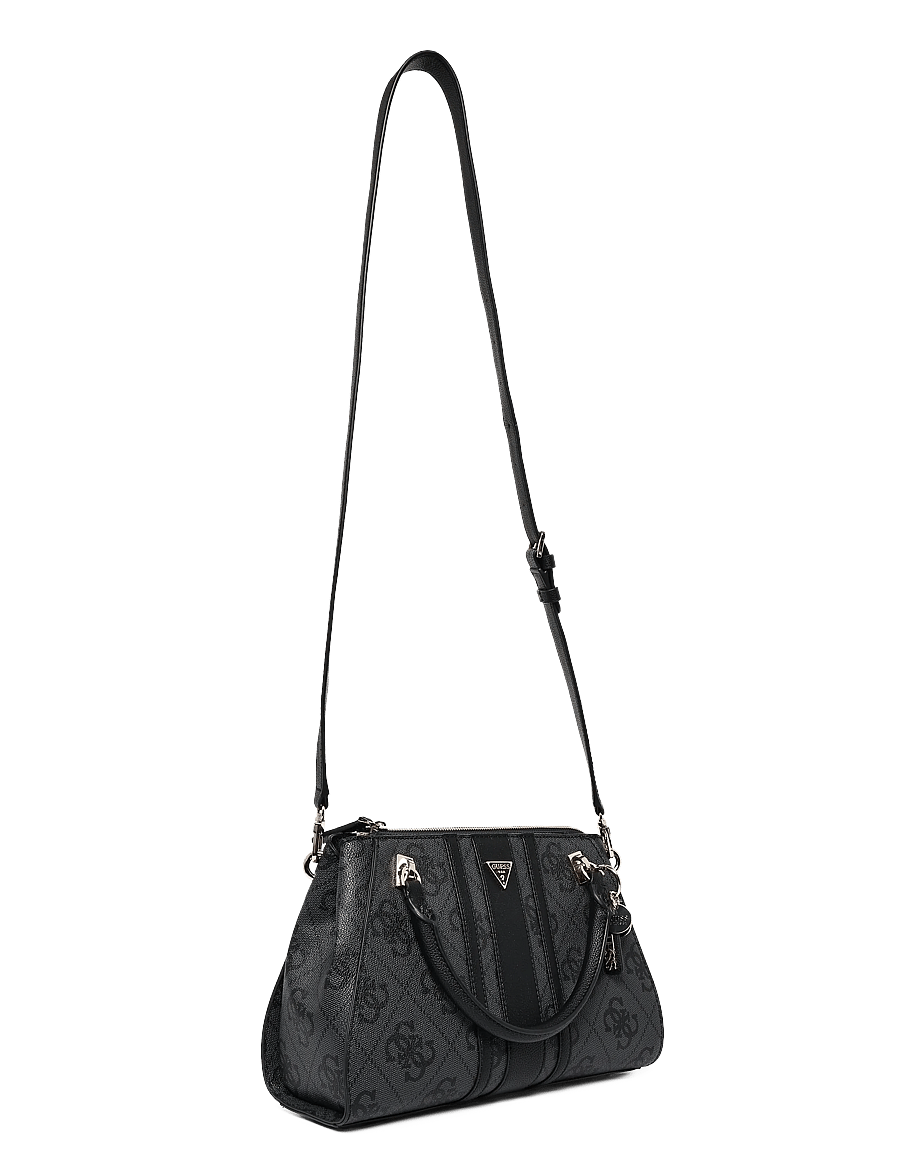 GUESS - NOELLE II LUXURY SATCHEL - alltags-style - coal logo - 2