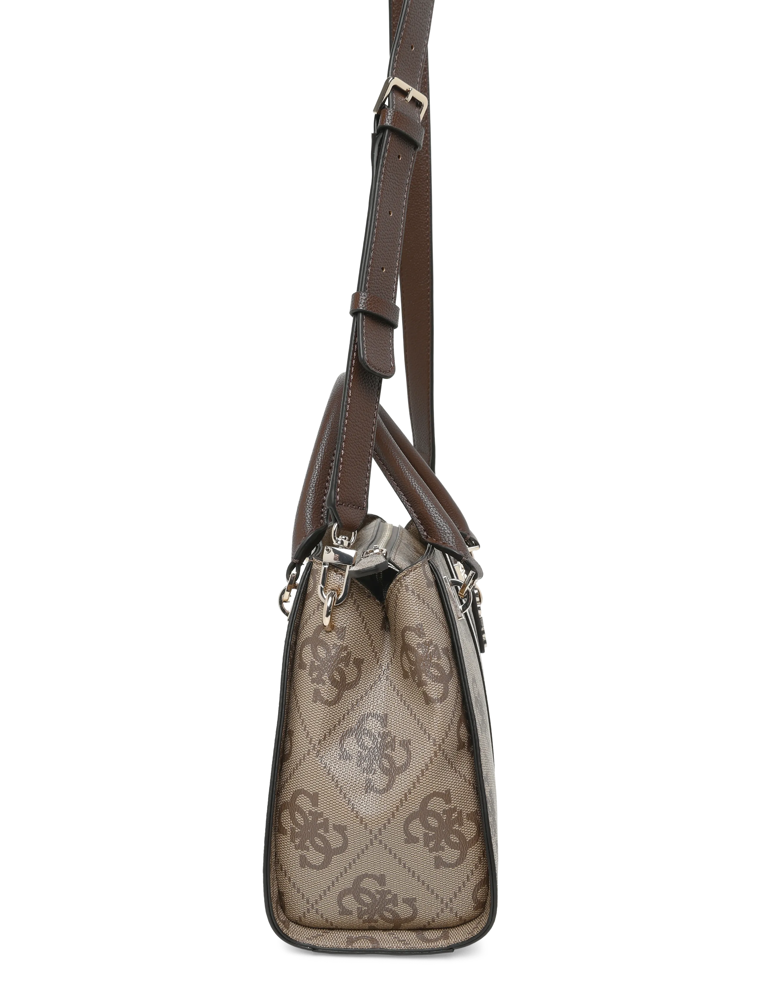 GUESS - NOELLE II LUXURY SATCHEL - everyday style - latte logo/brown - 3