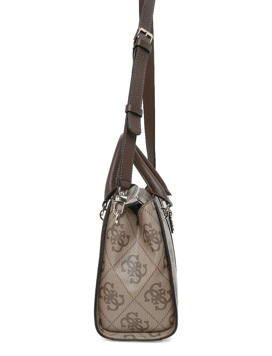 GUESS - NOELLE II LUXURY SATCHEL - everyday style - latte logo/brown - 3