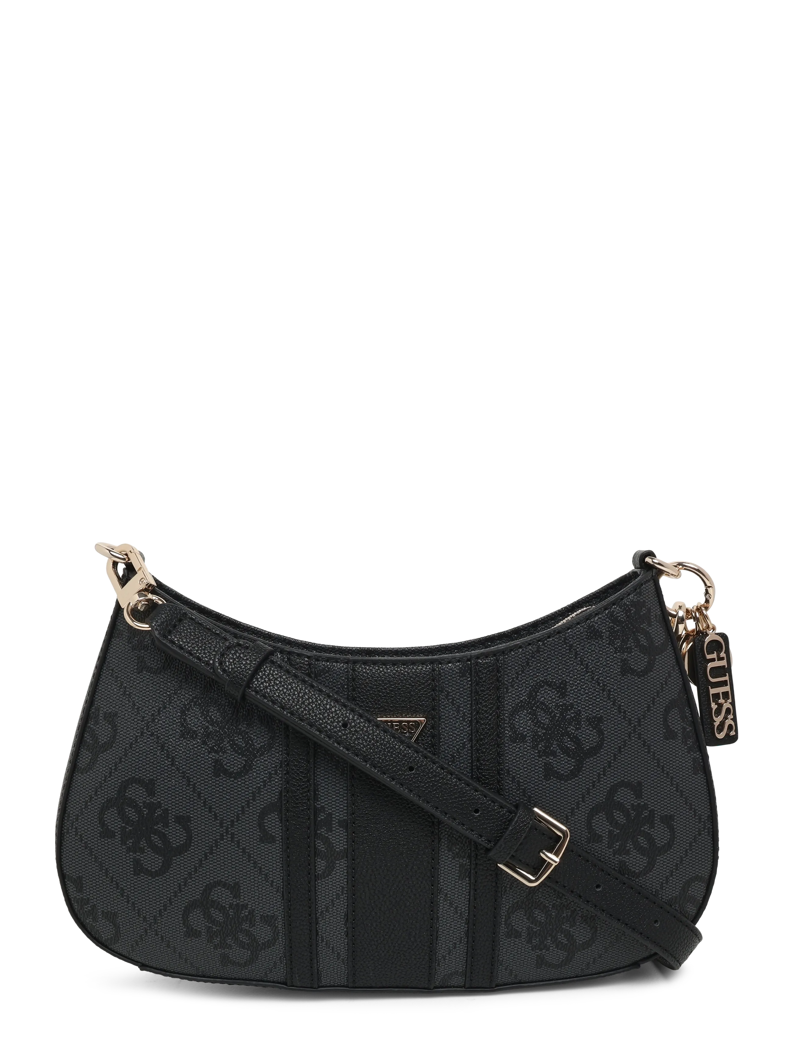 GUESS NOELLE II TOP ZIP SHOULDER BAG - Vardagsstil - COAL LOGO / grey