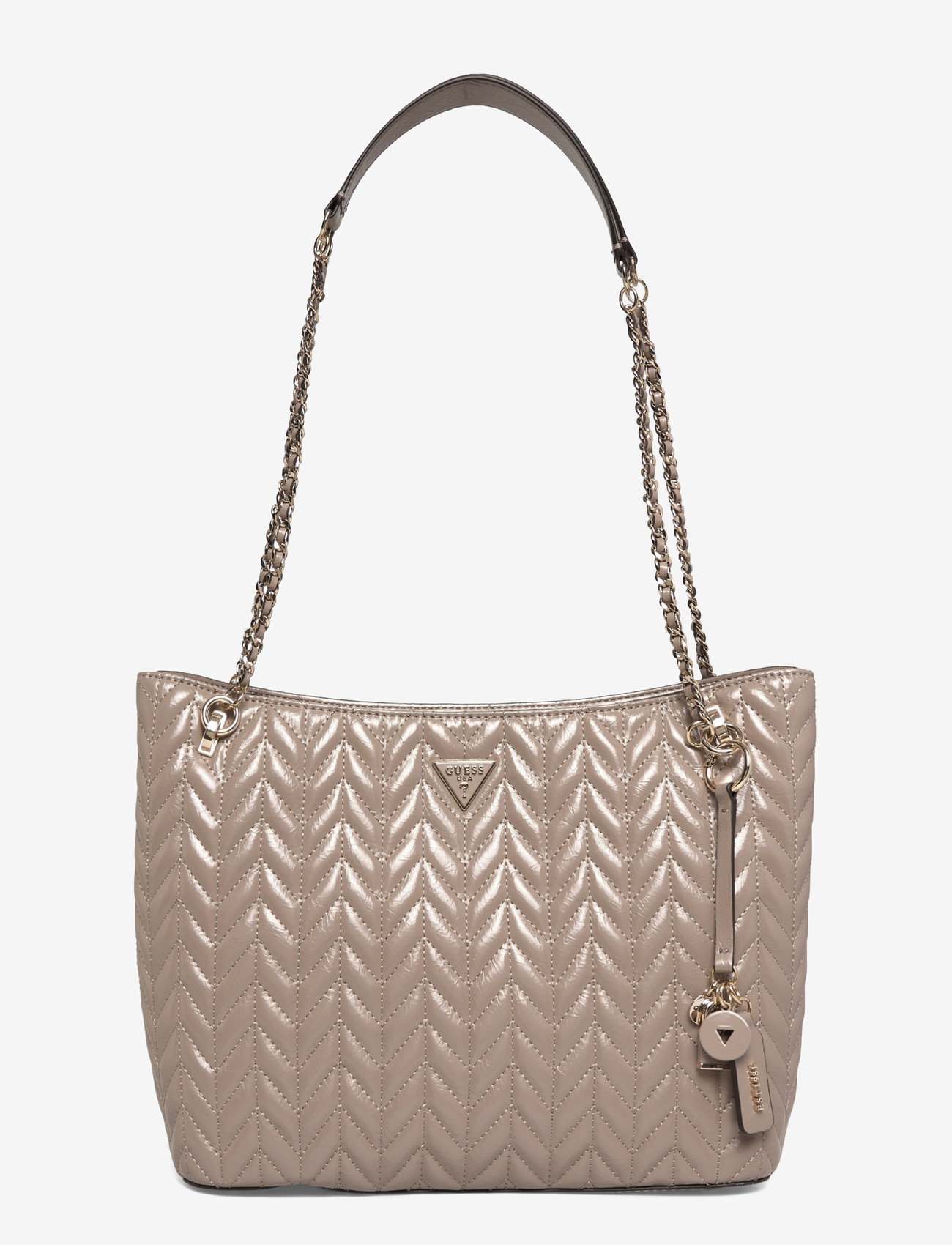 GUESS - CHERYL 2 COMP TOTE - tote bags - dark taupe - 0