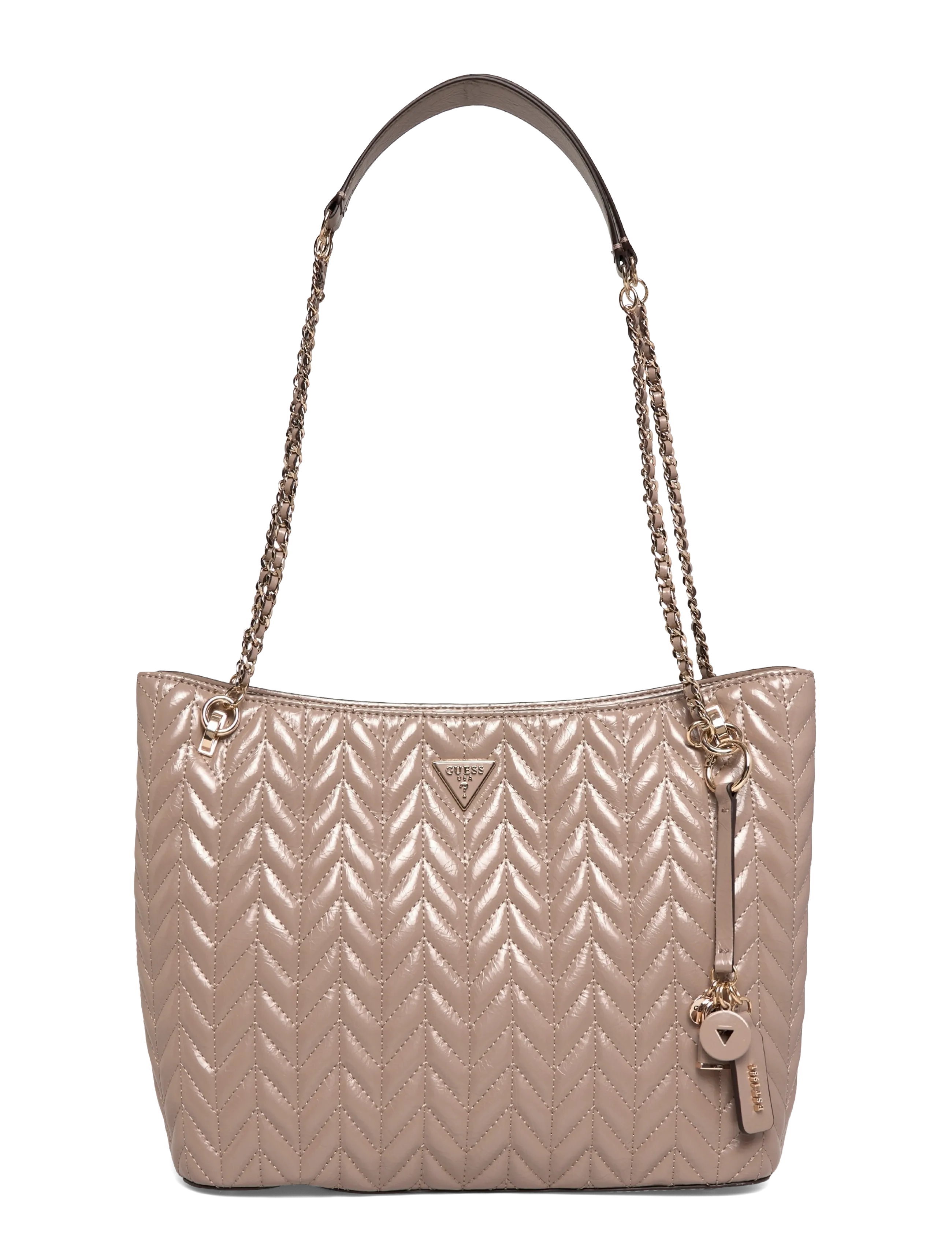 GUESS CHERYL 2 COMP TOTE - Bags - DARK TAUPE / brown