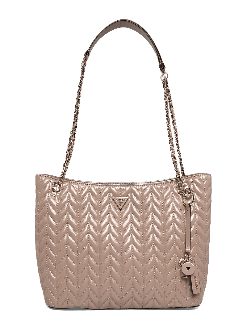 GUESS - CHERYL 2 COMP TOTE - tote bags - dark taupe - 0