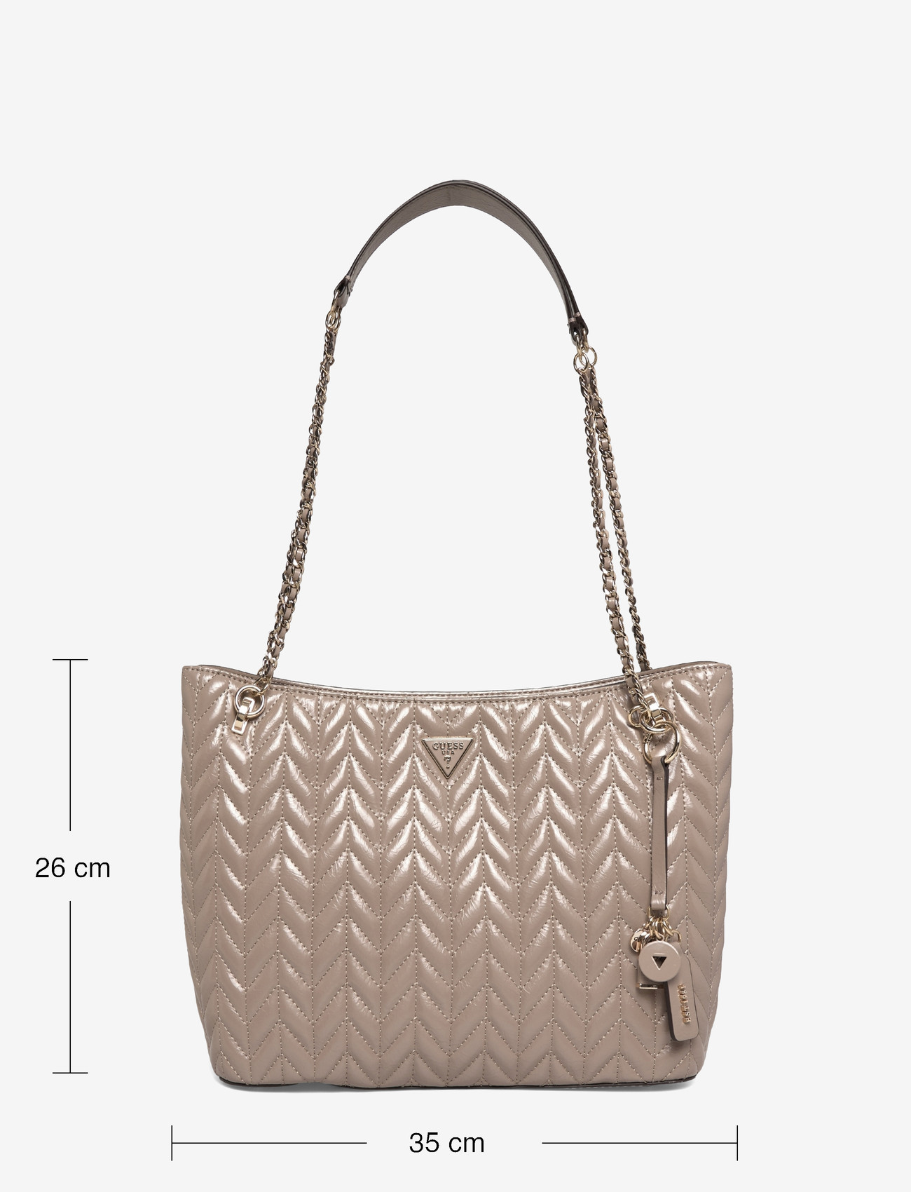 GUESS - CHERYL 2 COMP TOTE - tote bags - dark taupe - 3