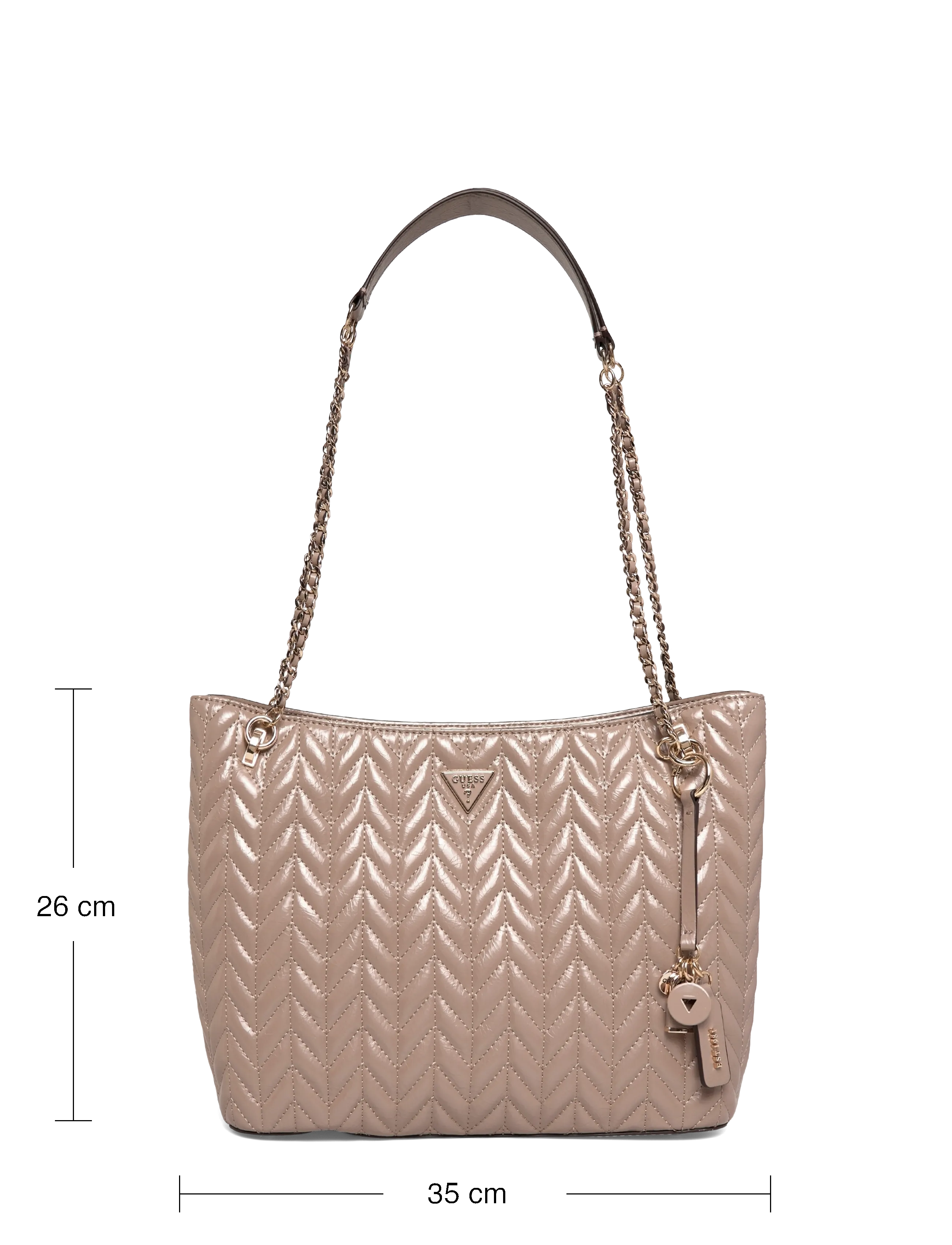 GUESS - CHERYL 2 COMP TOTE - torby tote - dark taupe - 3