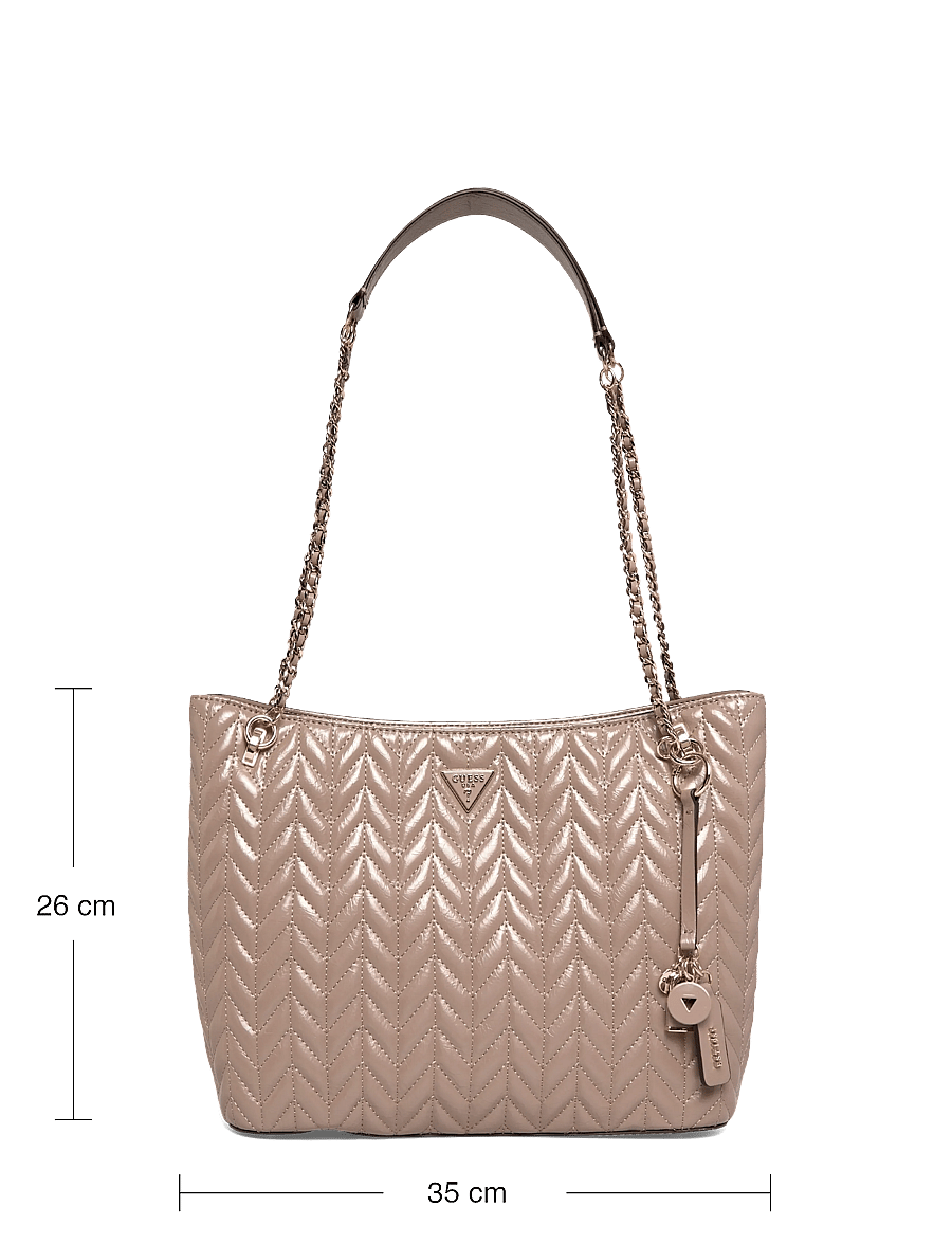 GUESS - CHERYL 2 COMP TOTE - torby tote - dark taupe - 3