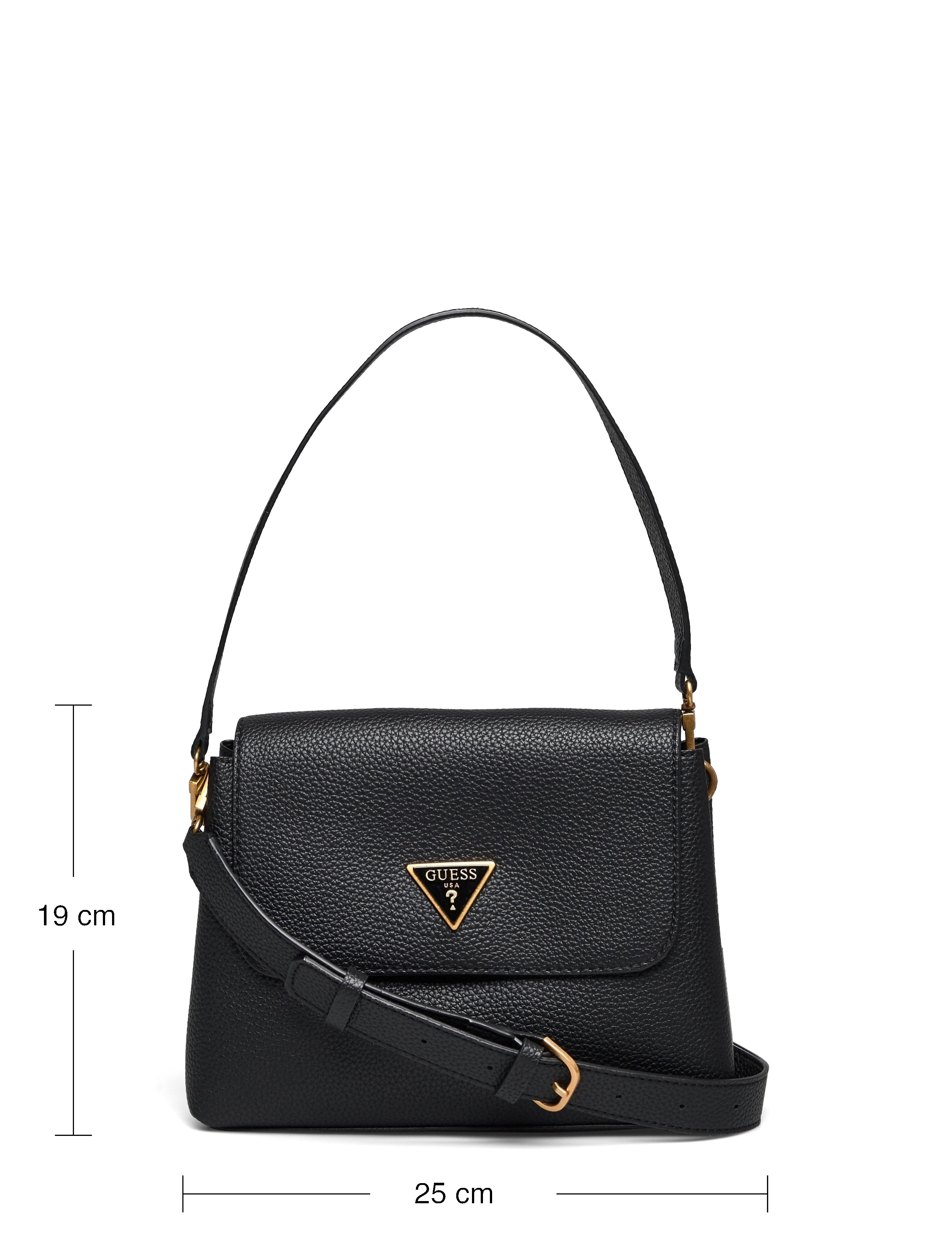 GUESS - DOWNTOWN CHIC FLAP SHLDR BAG - black - 4