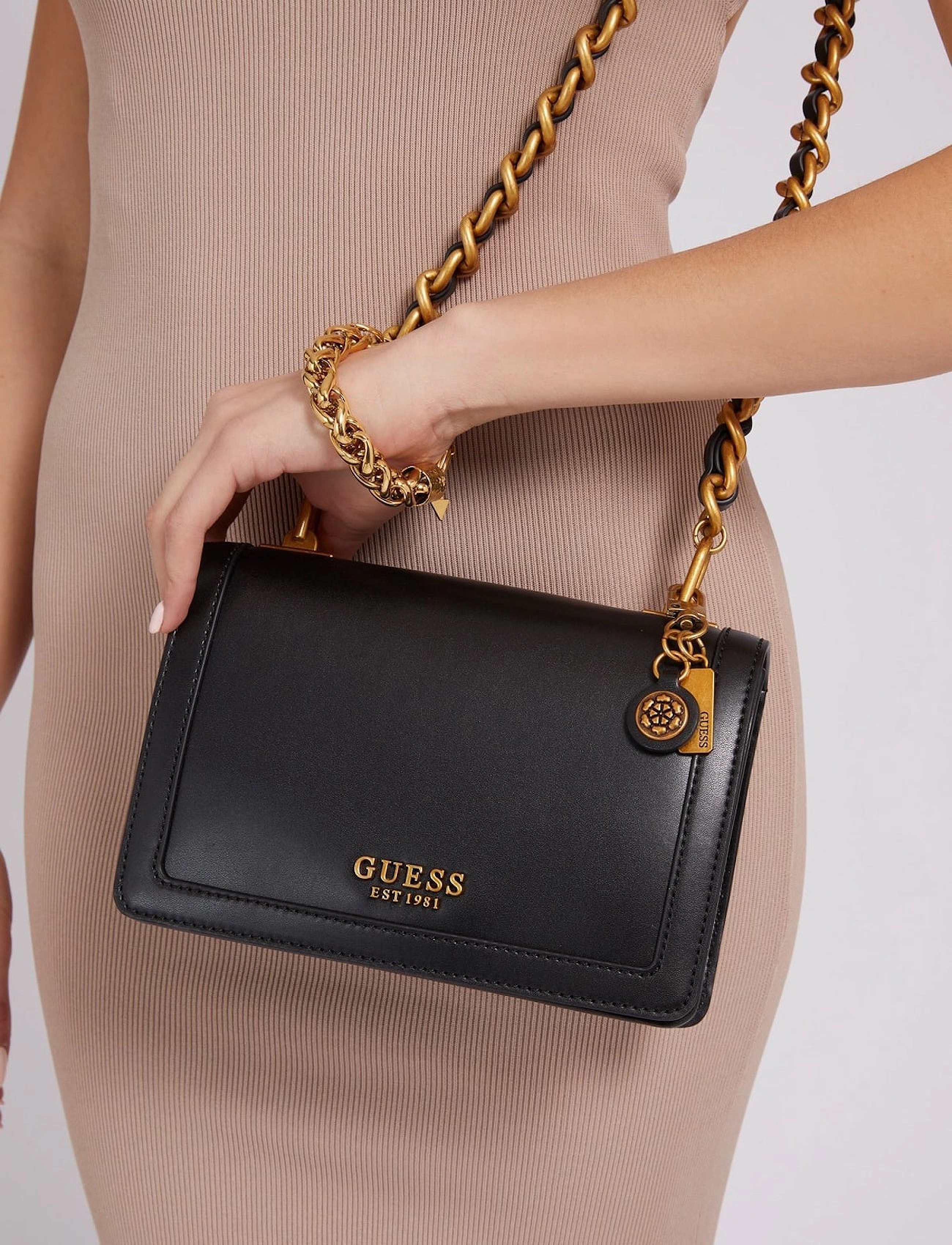 GUESS - ABEY CROSSBODY FLAP - black - 5