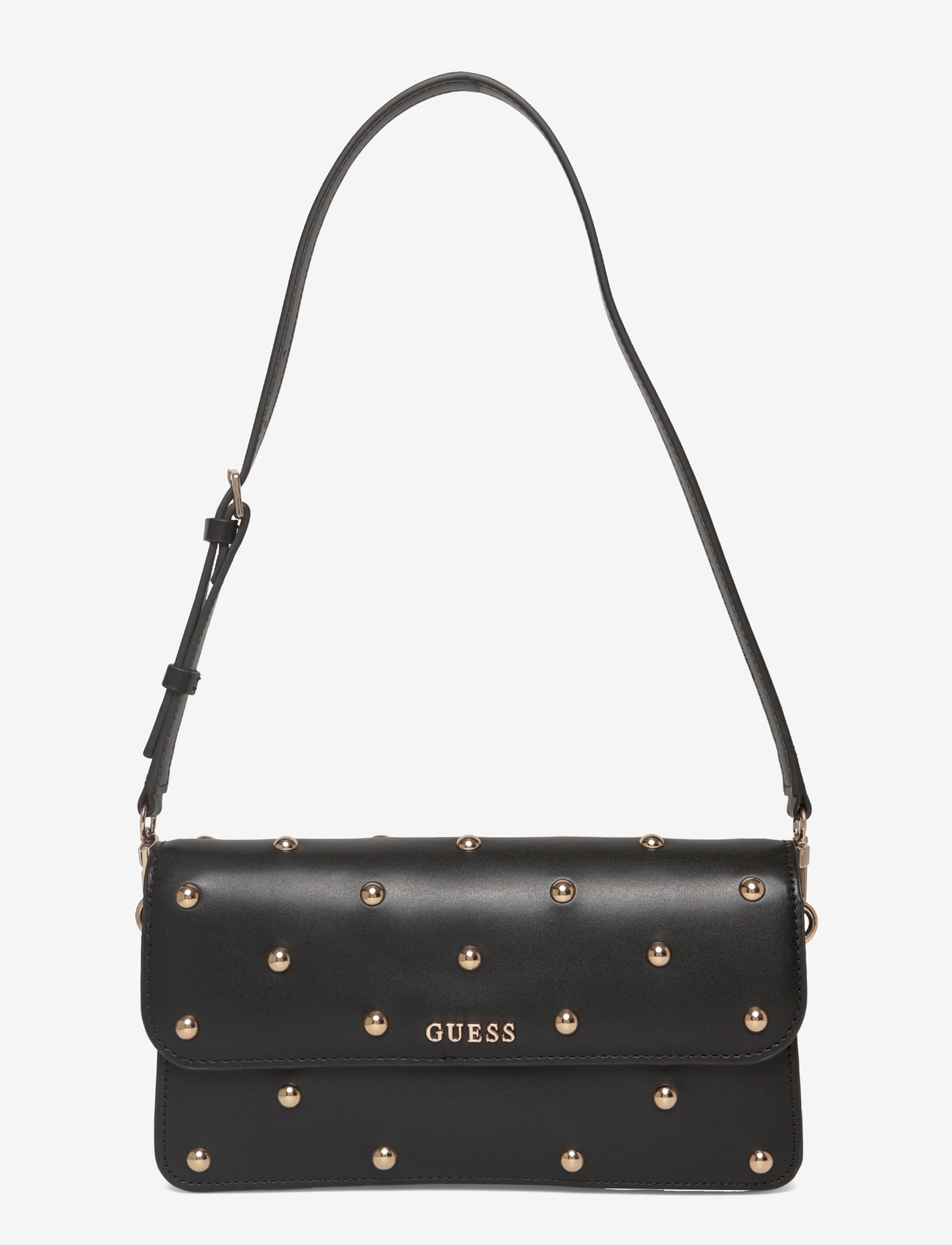 GUESS - SADIE FLAP SHOULDER BAG - hverdagsstil - black - 0