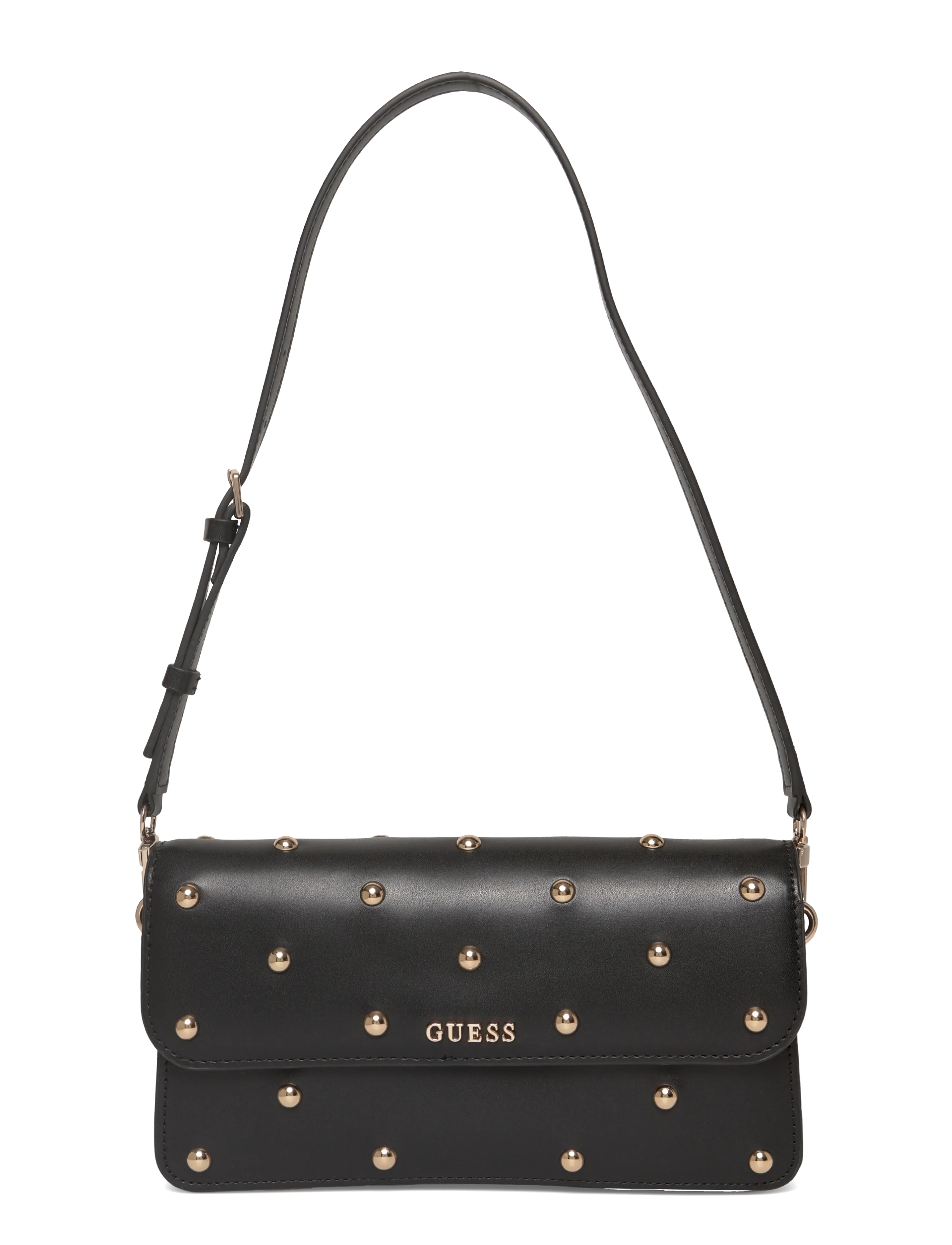 GUESS SADIE FLAP SHOULDER BAG - För henne - BLACK / black