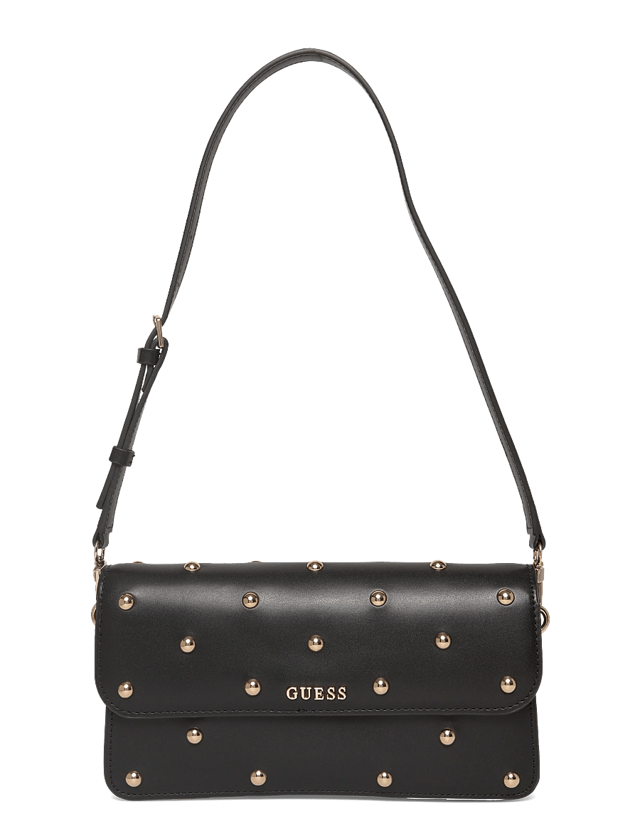 GUESS - SADIE FLAP SHOULDER BAG - everyday style - black - 0