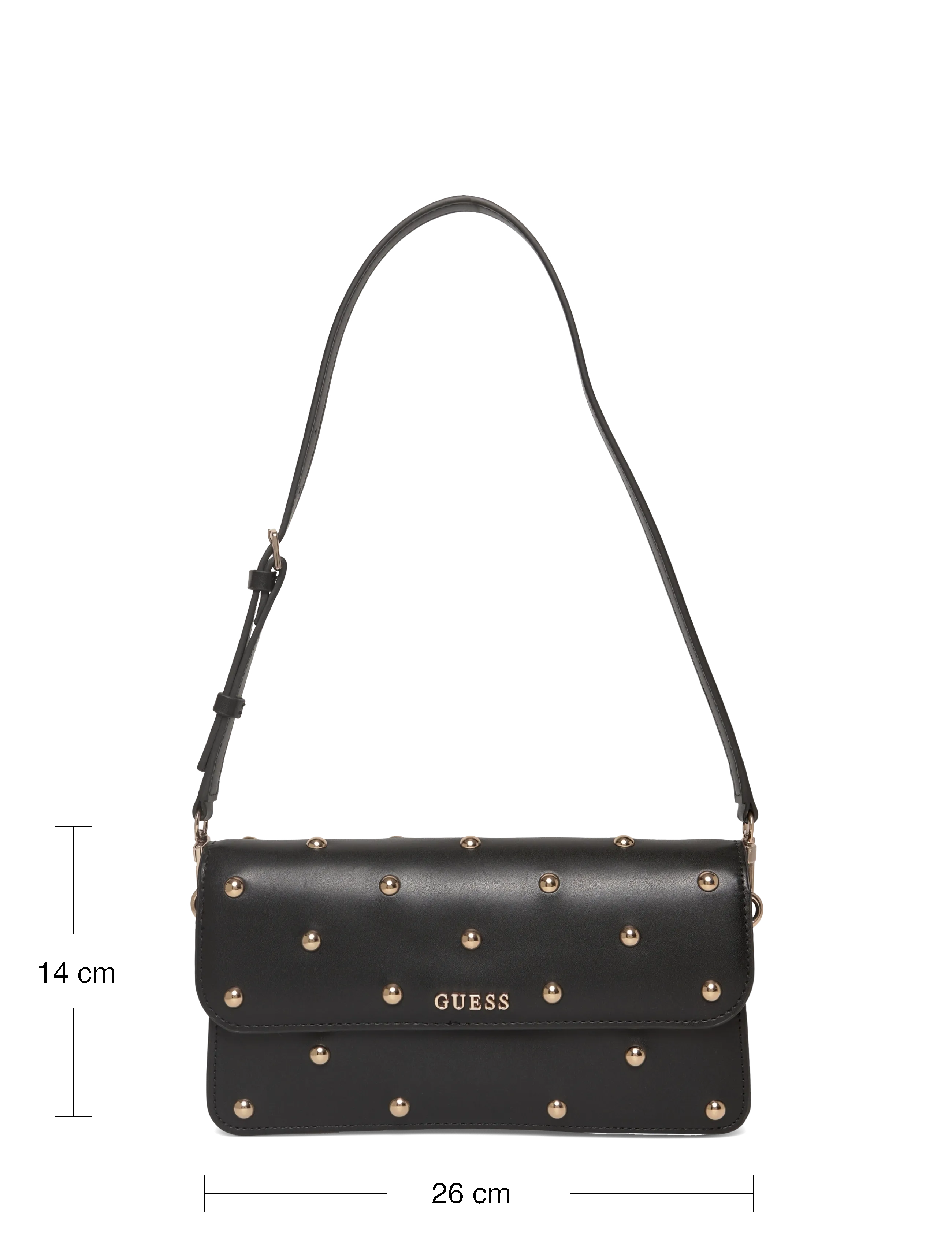 GUESS - SADIE FLAP SHOULDER BAG - everyday style - black - 3