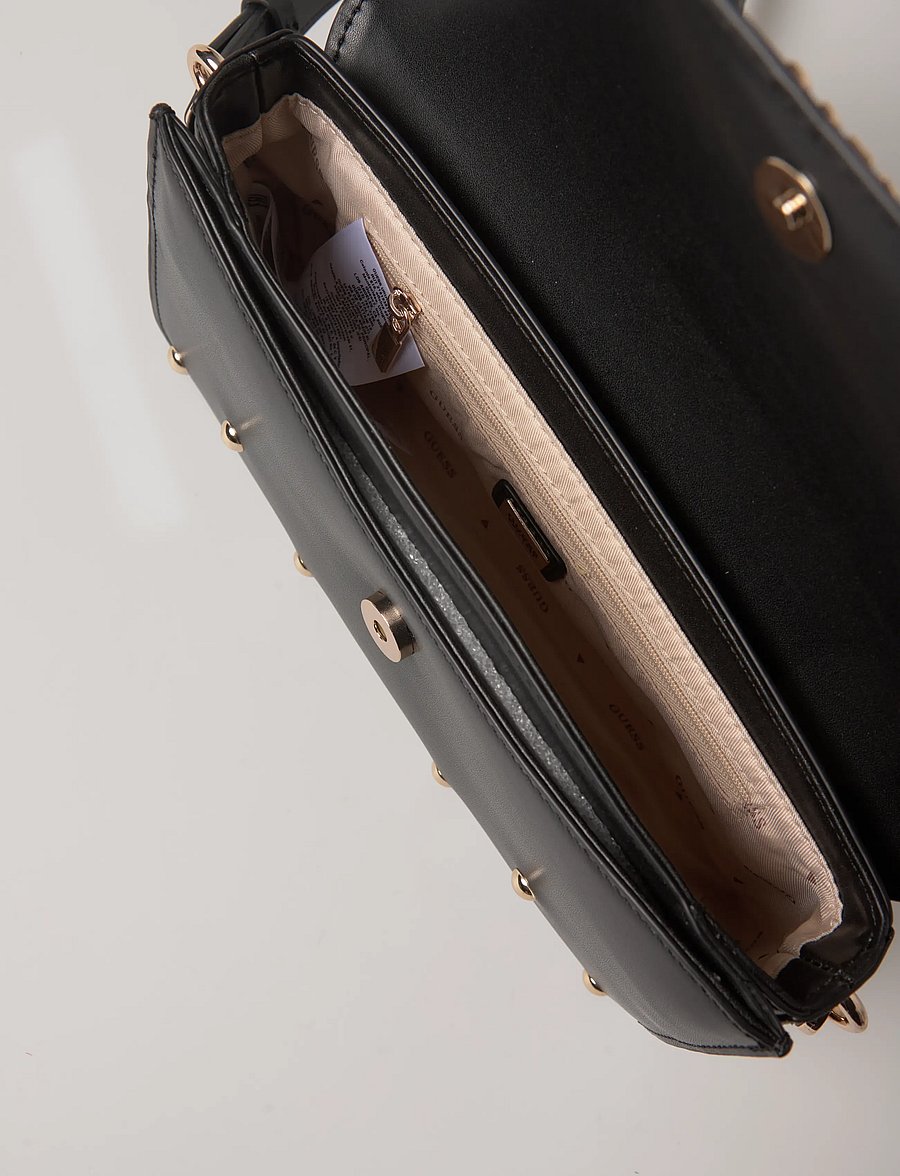 GUESS - SADIE FLAP SHOULDER BAG - everyday style - black - 5