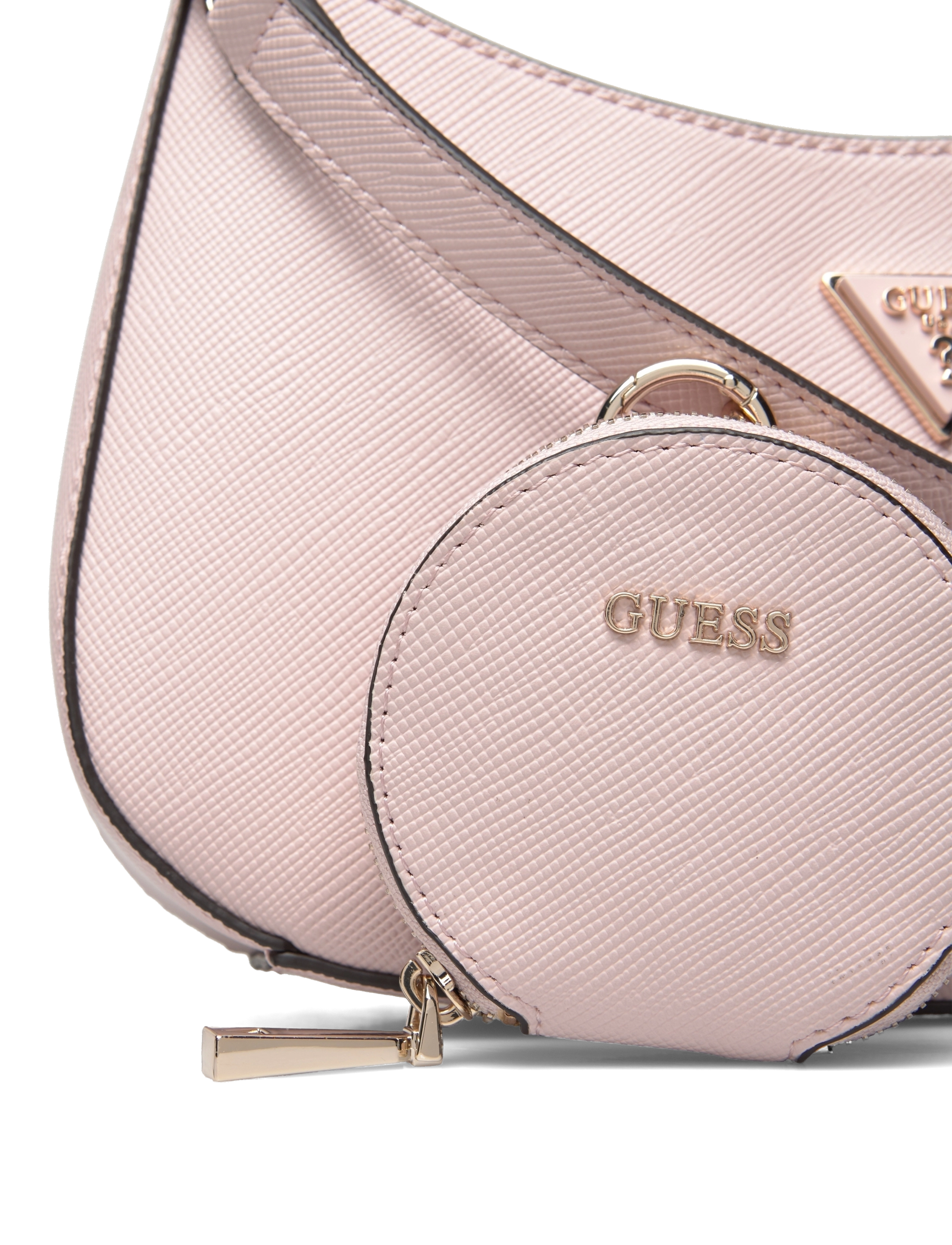GUESS - ALEXIE TOP ZIP SHOULDER BAG - light rose - 3