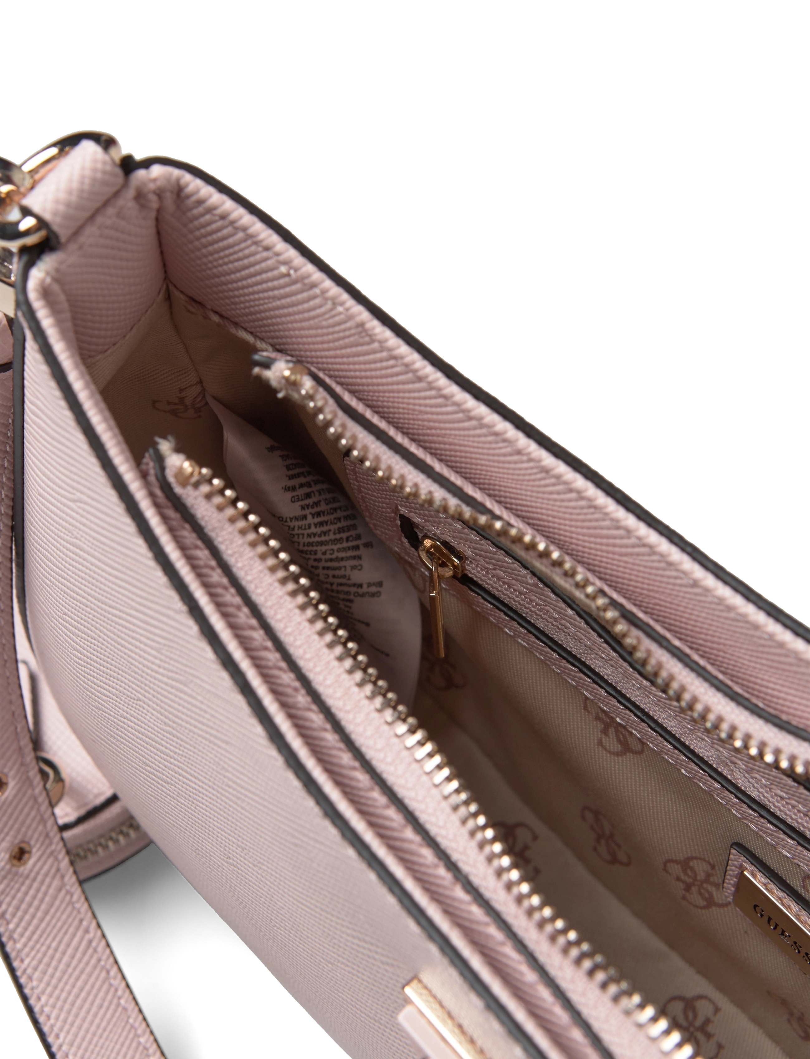 GUESS - ALEXIE TOP ZIP SHOULDER BAG - light rose - 4