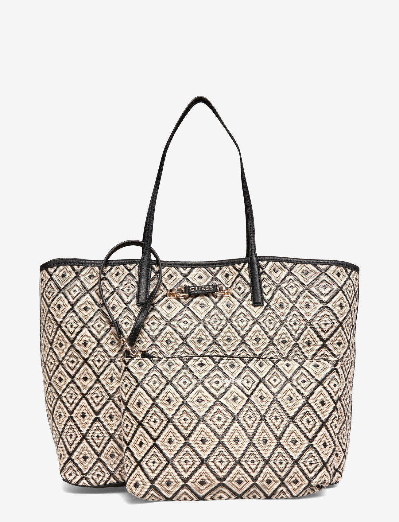 GUESS - SOPHIA LARGE 2 IN 1 TOTE - tote bags - black - 0