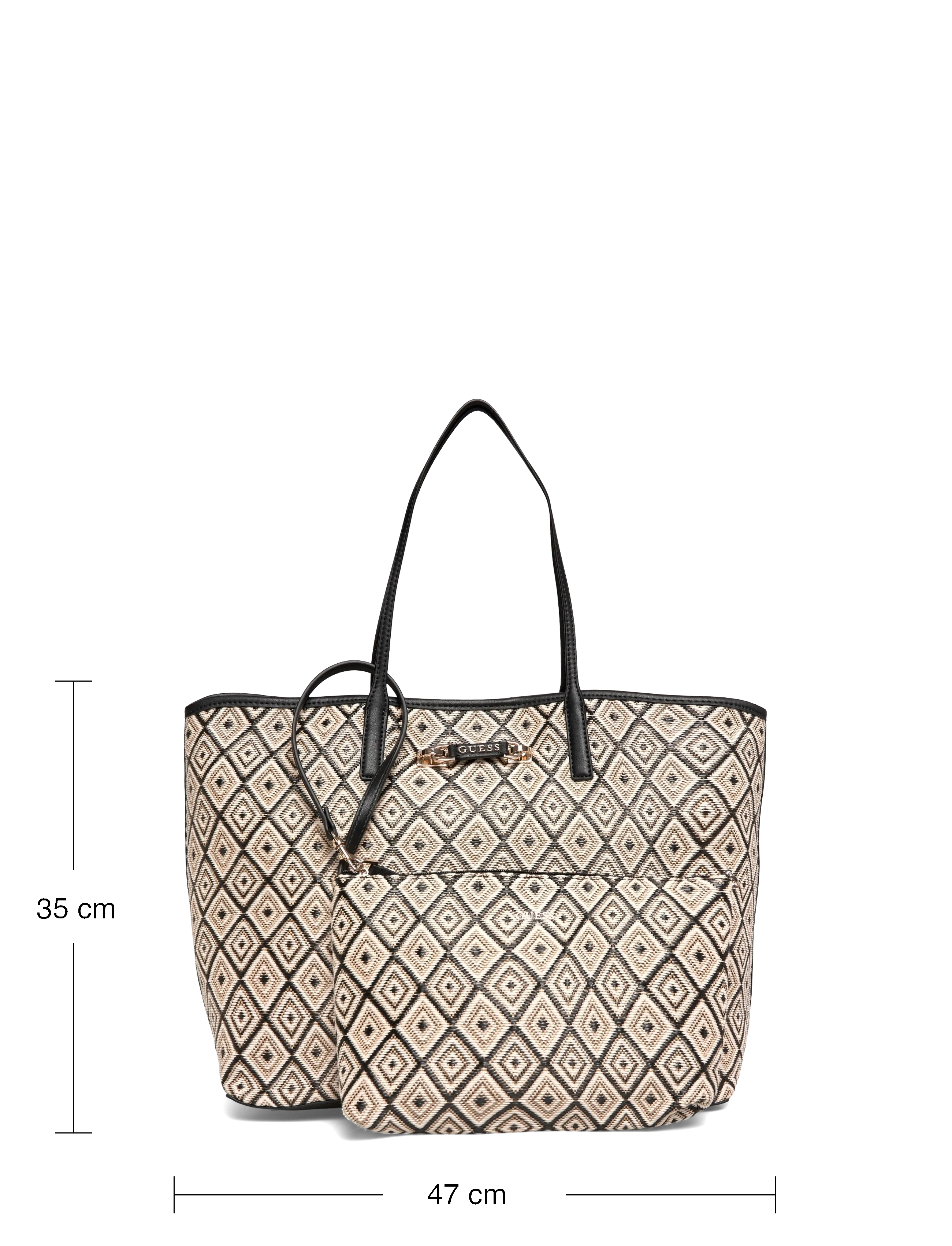 GUESS - SOPHIA LARGE 2 IN 1 TOTE - tote bags - black - 3