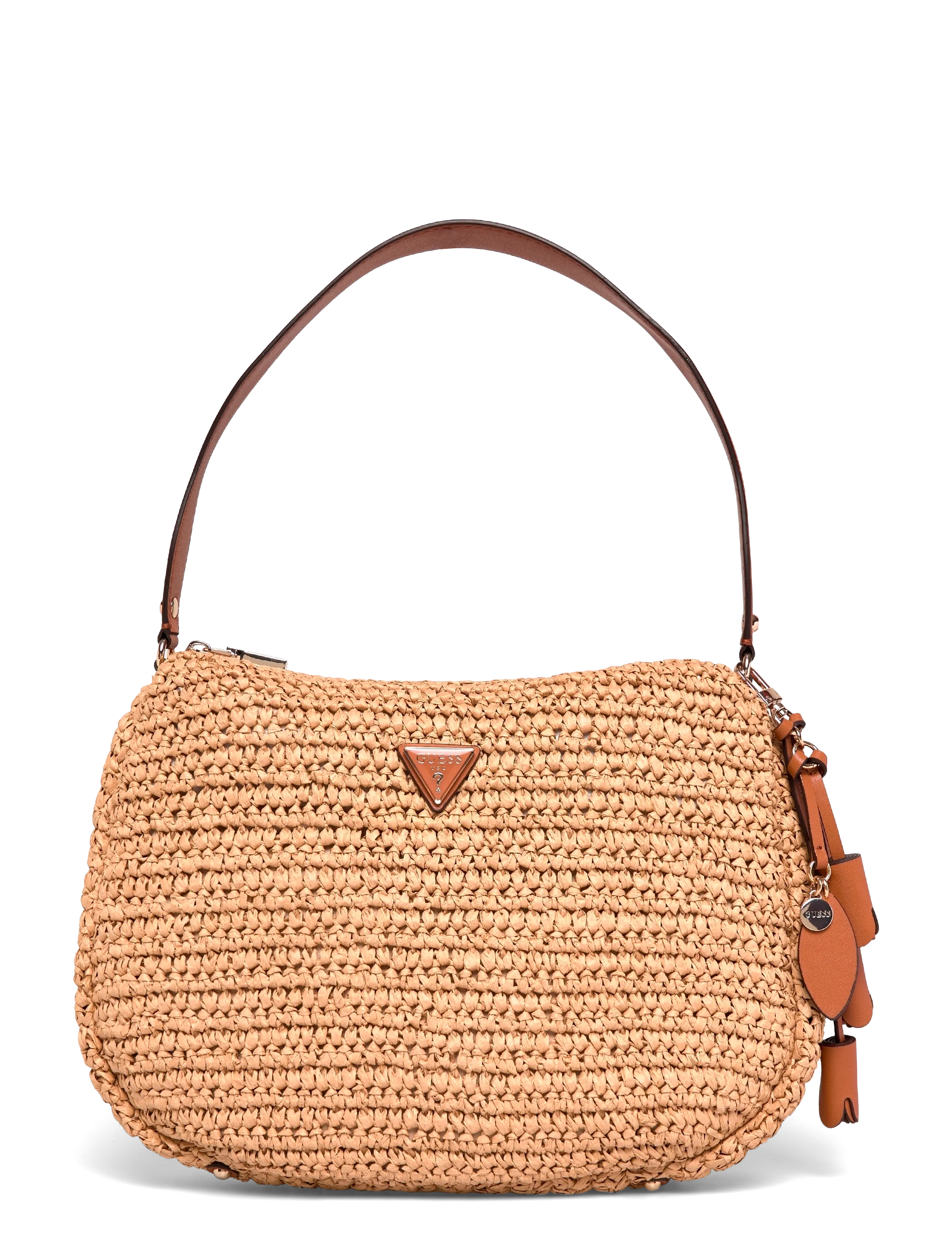 GUESS OFELIA HOBO SHOULDER BAG - Bags - NATURAL/COGNAC / beige