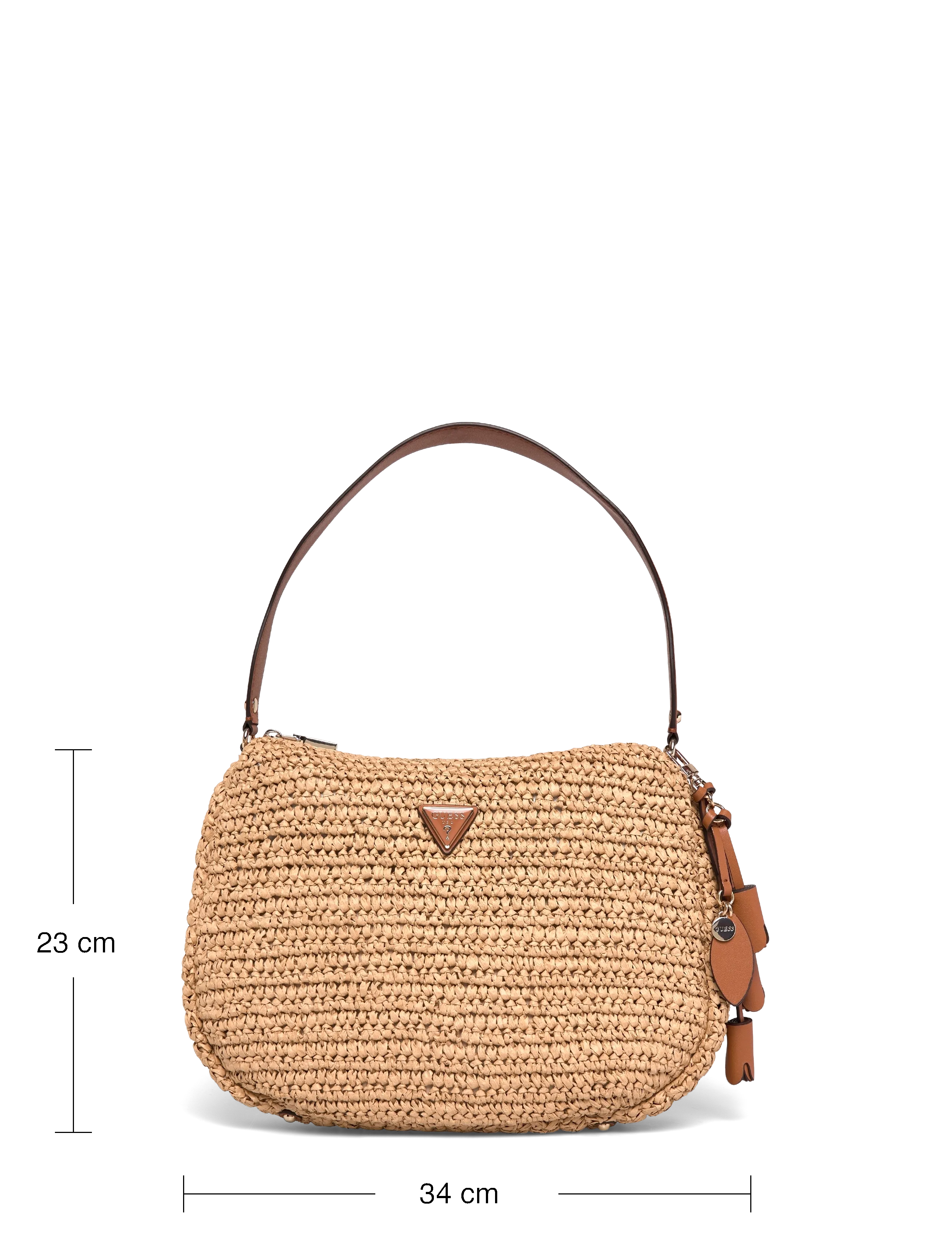 GUESS - OFELIA HOBO SHOULDER BAG - festtøj til outletpriser - natural/cognac - 3