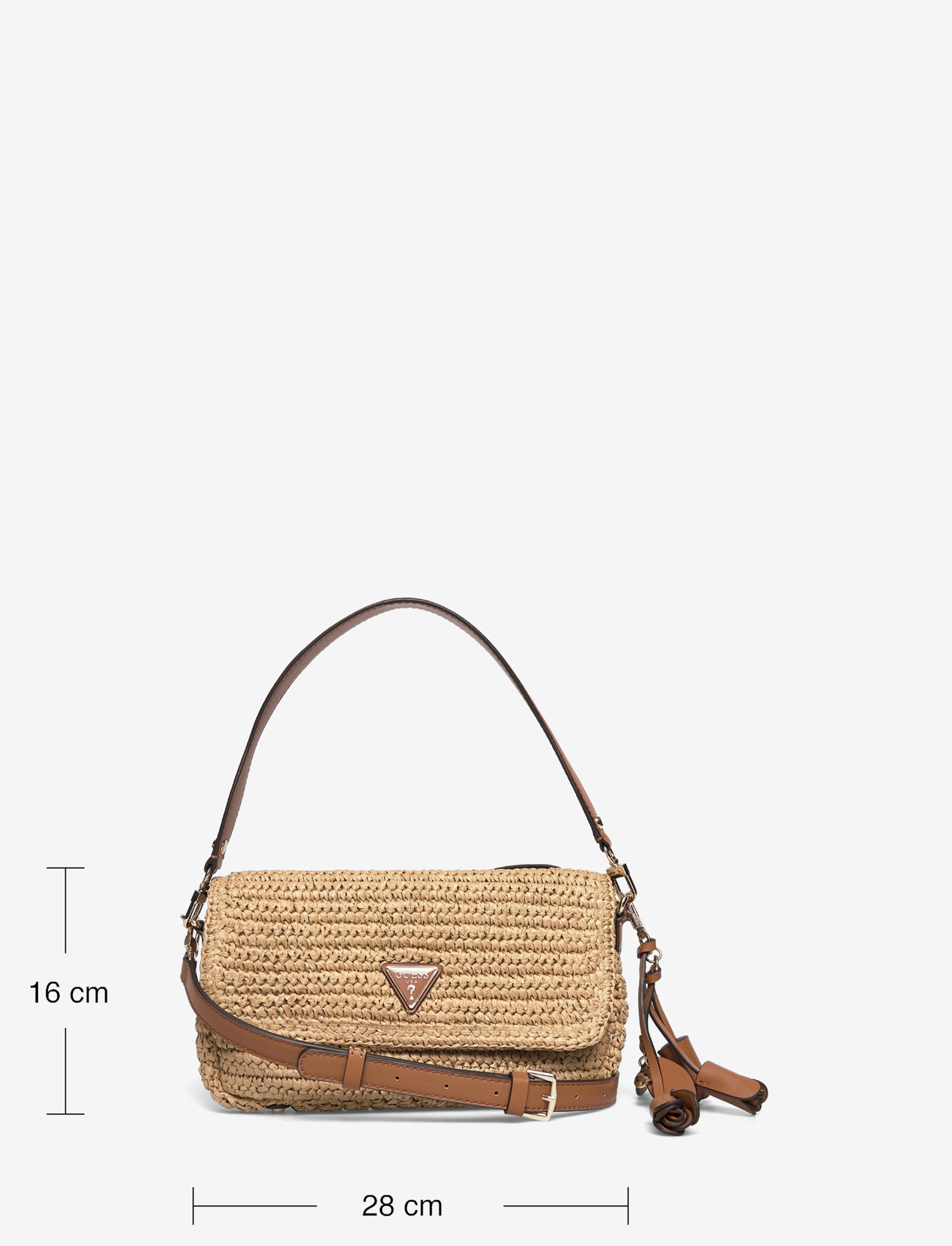 GUESS - OFELIA FLAP SHOULDER BAG - alltags-style - natural/cognac - 3