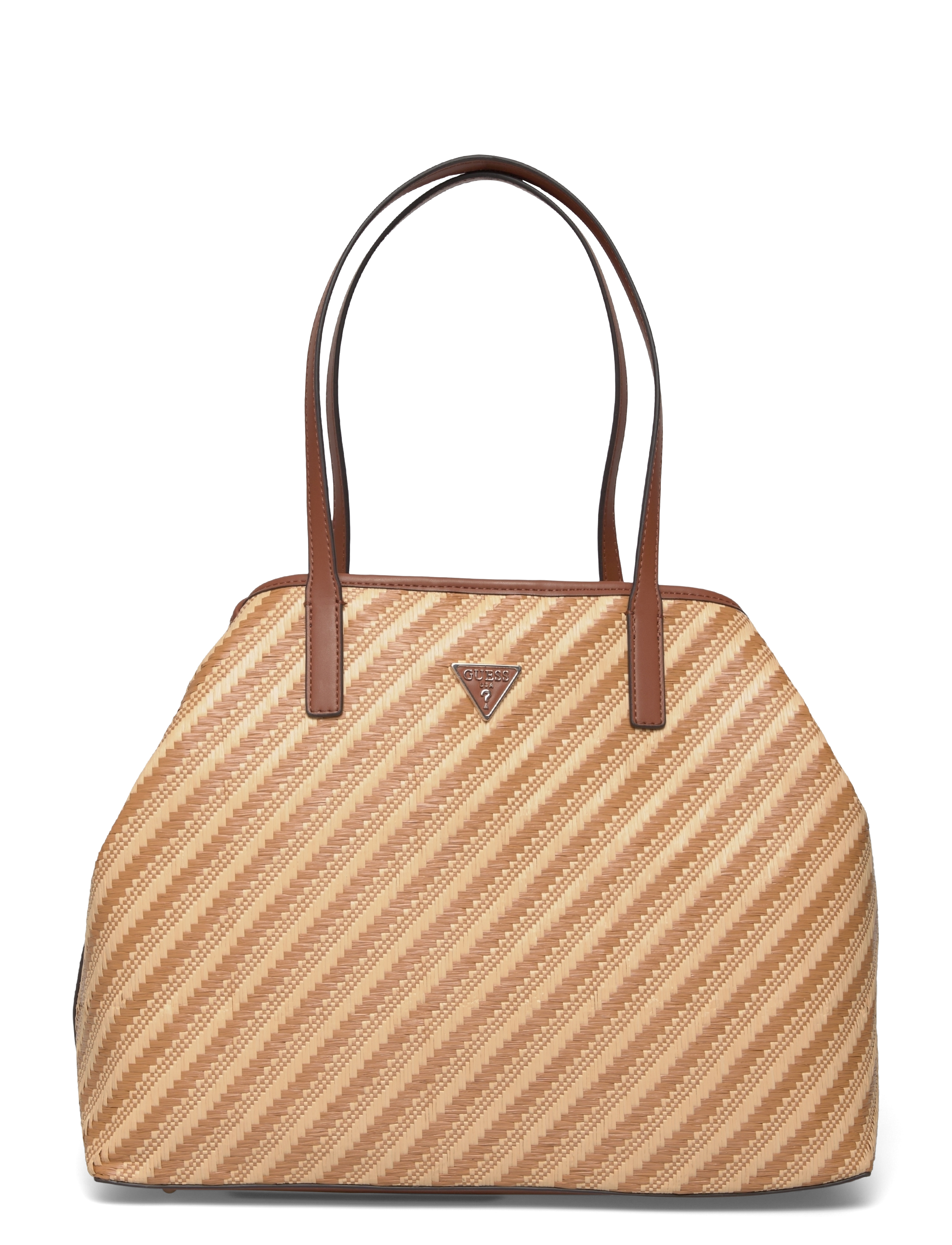 GUESS VIKKY II LARGE 2 IN 1 TOTE - GUESS - NATURAL/COGNAC / beige
