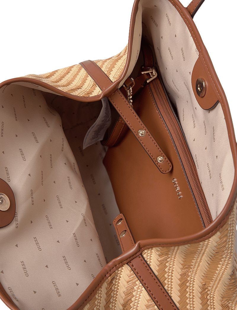 GUESS - VIKKY II LARGE 2 IN 1 TOTE - shoppers - natural/cognac - 5